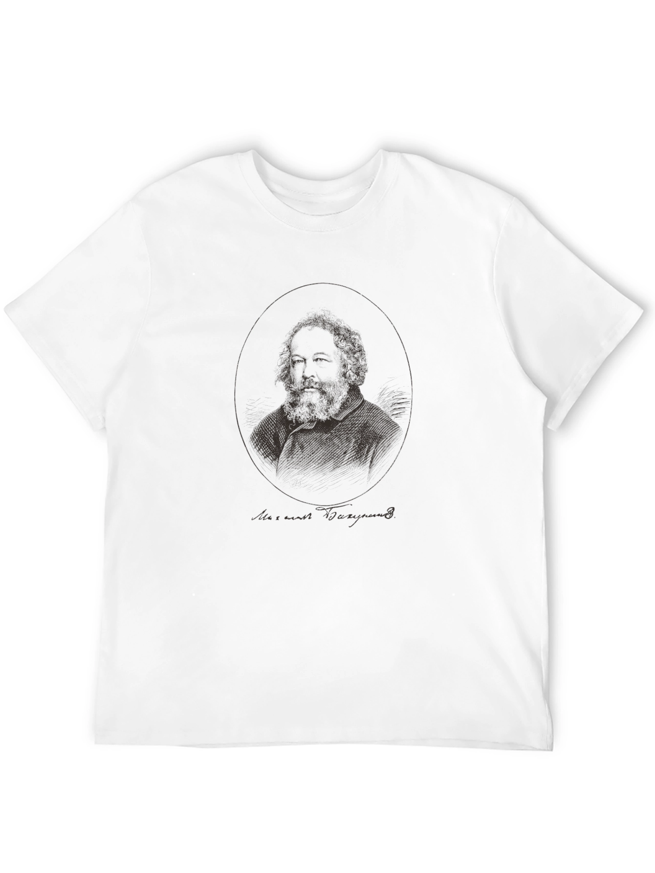 Walt Whitman Portrait Graphic Tee - Black