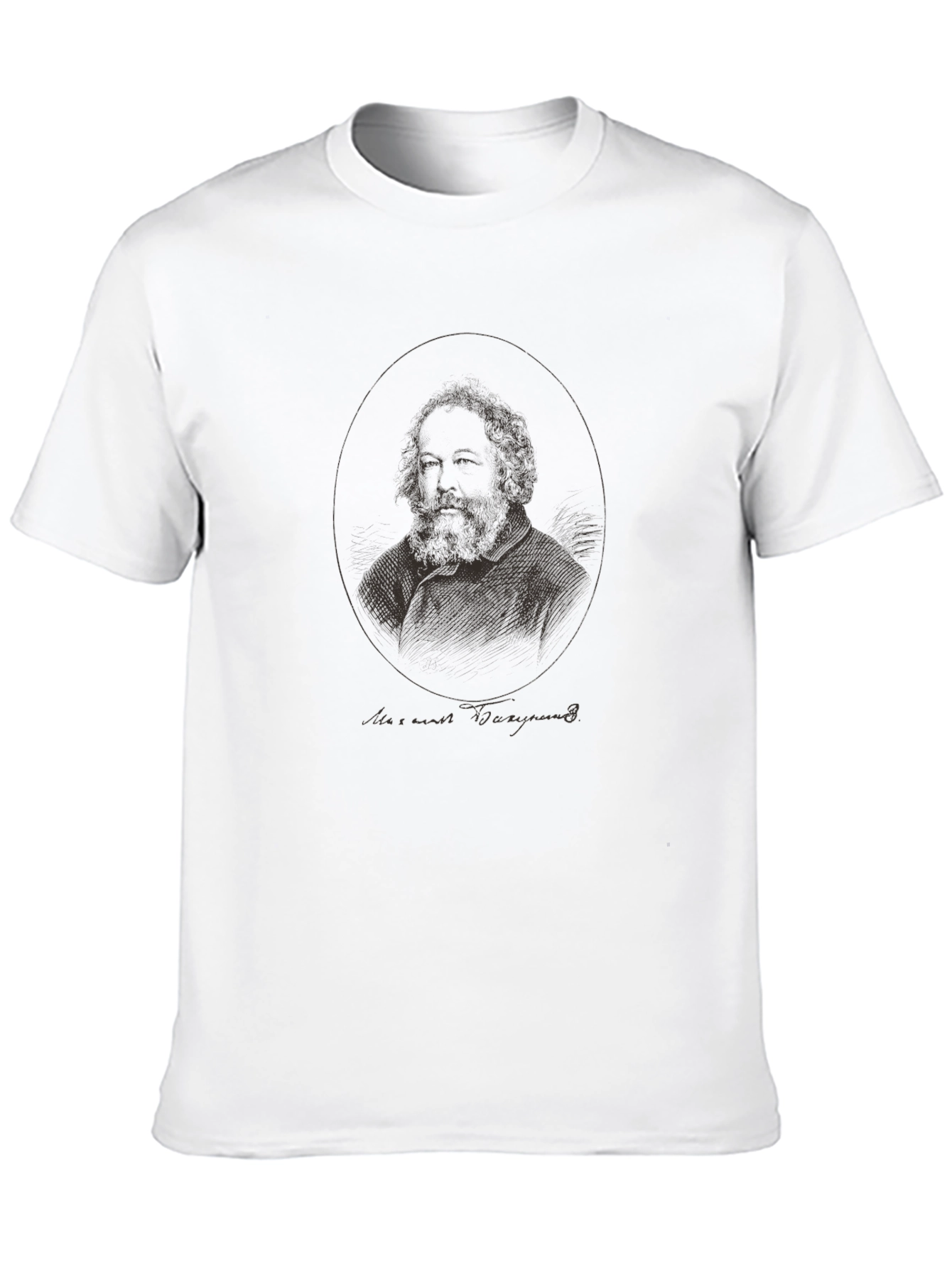 Walt Whitman Portrait Graphic Tee - Black