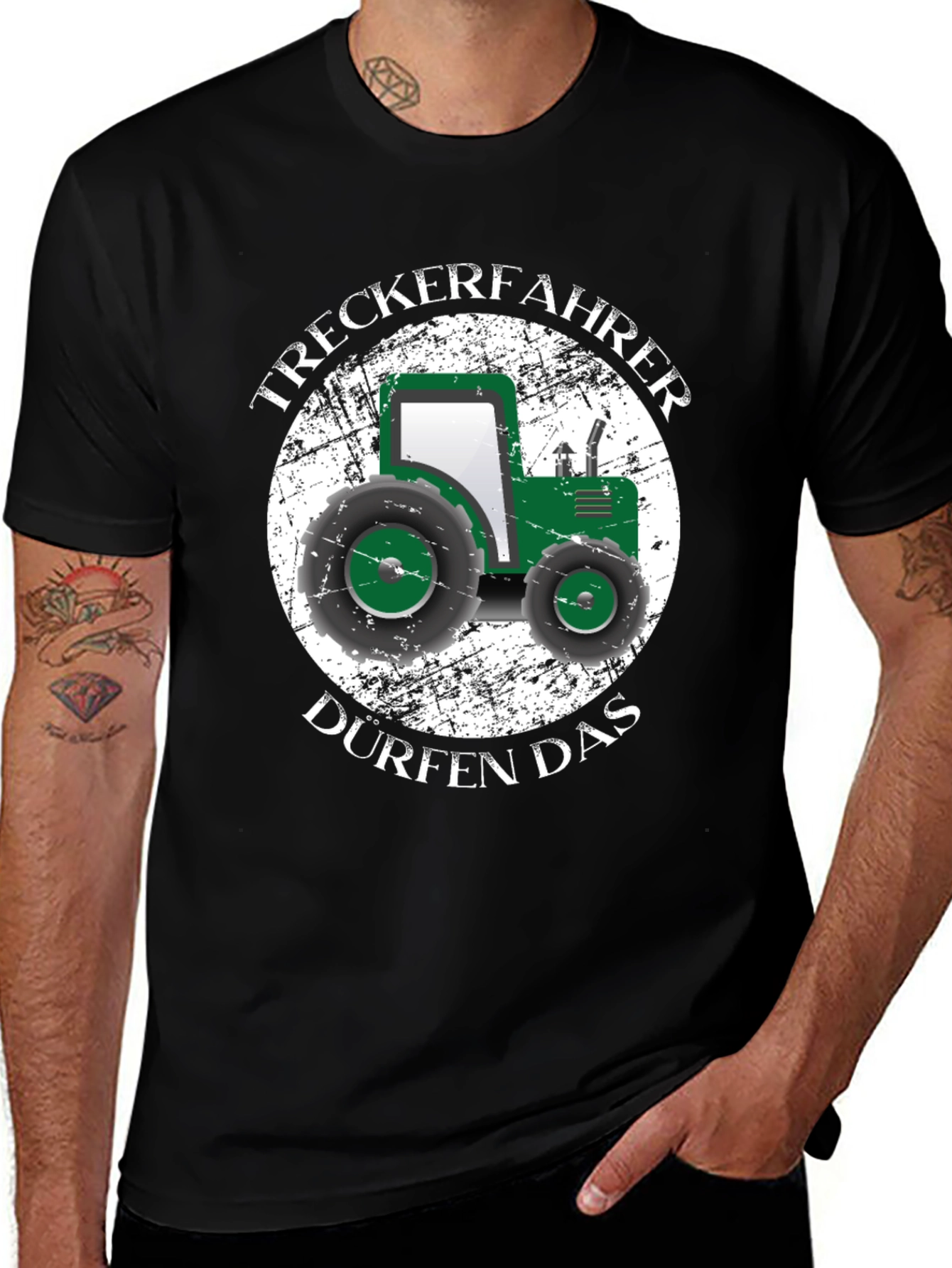 Tractor Driver Black T-Shirt