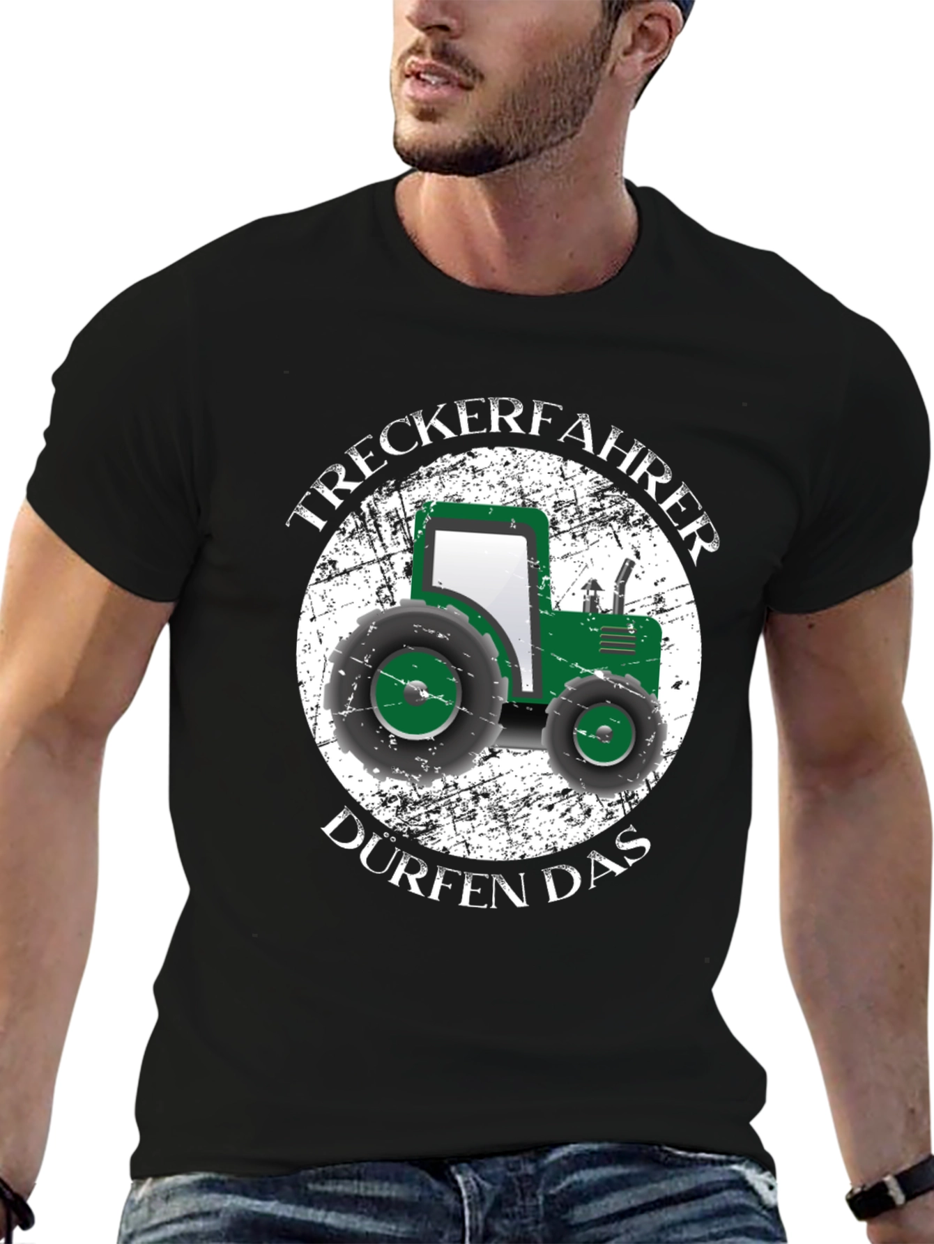 Tractor Driver Black T-Shirt