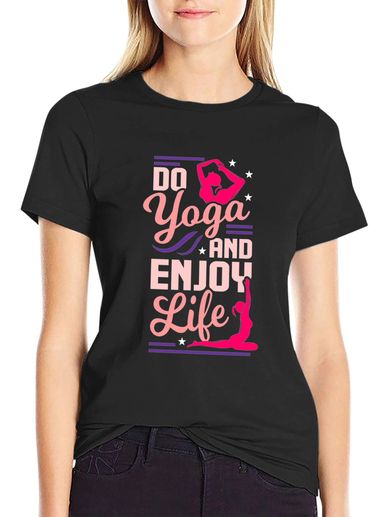 Yoga Life Black Graphic Tee