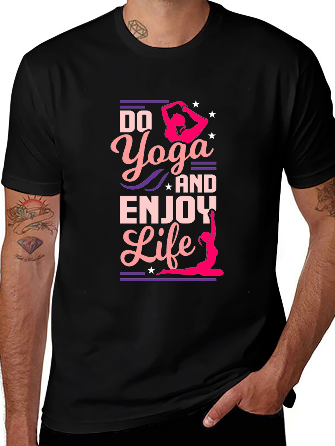 Yoga Life Black Graphic Tee