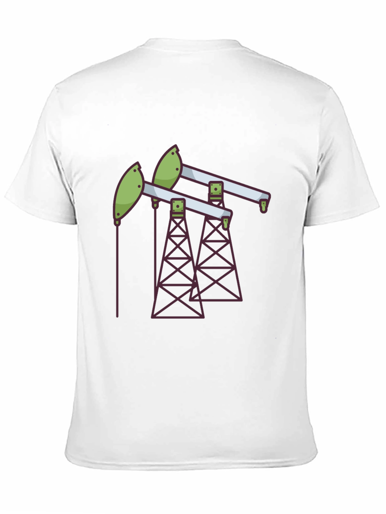 Black Oil Rig T-Shirt - Modern Graphic Tee