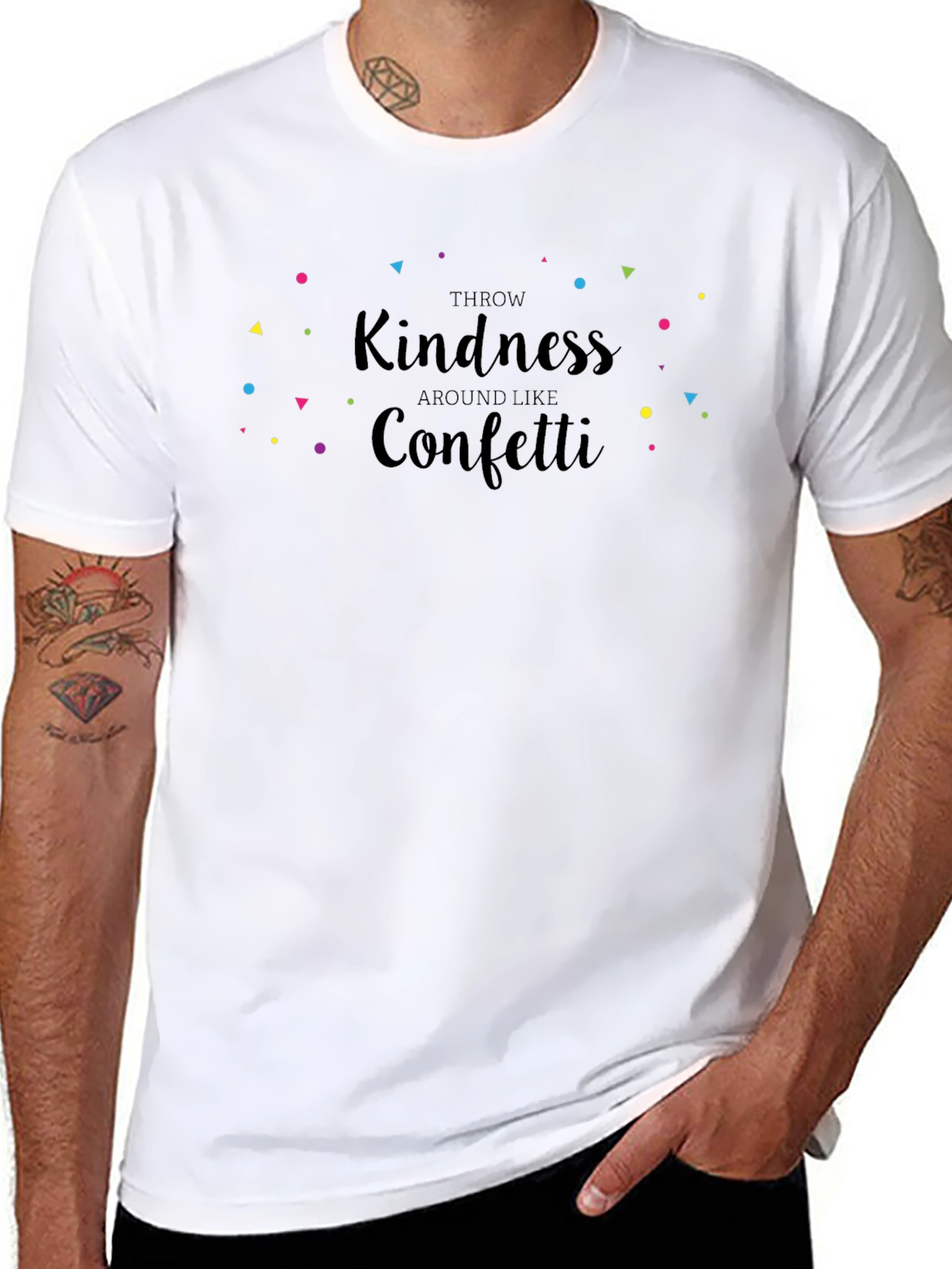Throw Kindness Like Confetti Black T-Shirt