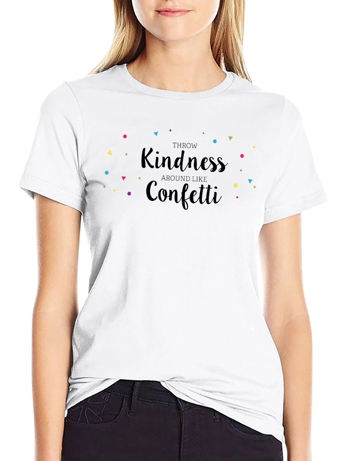 Throw Kindness Like Confetti Black T-Shirt