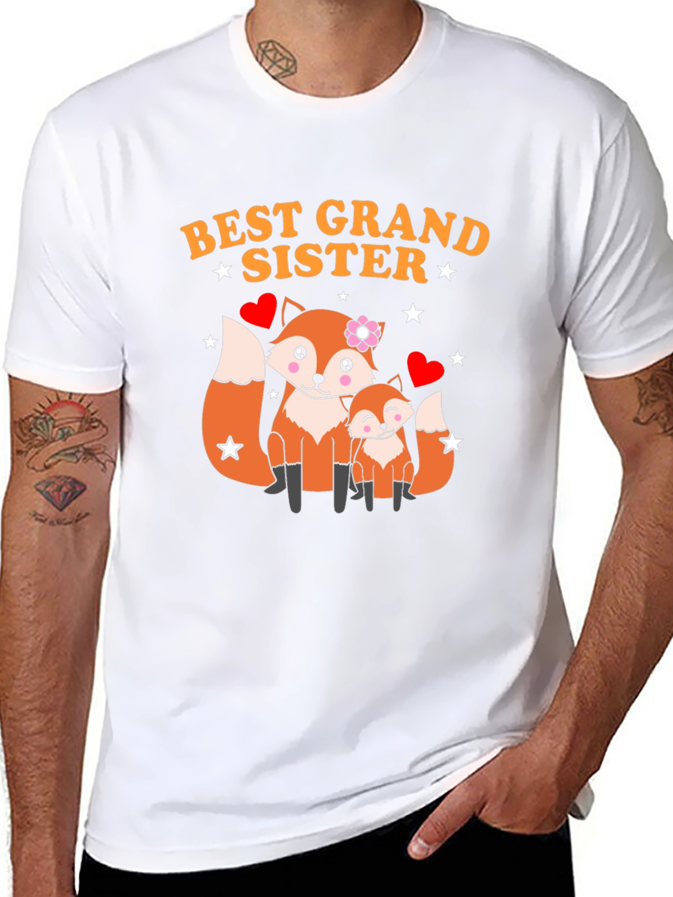 Best Grand Sister Fox Graphic T-Shirt