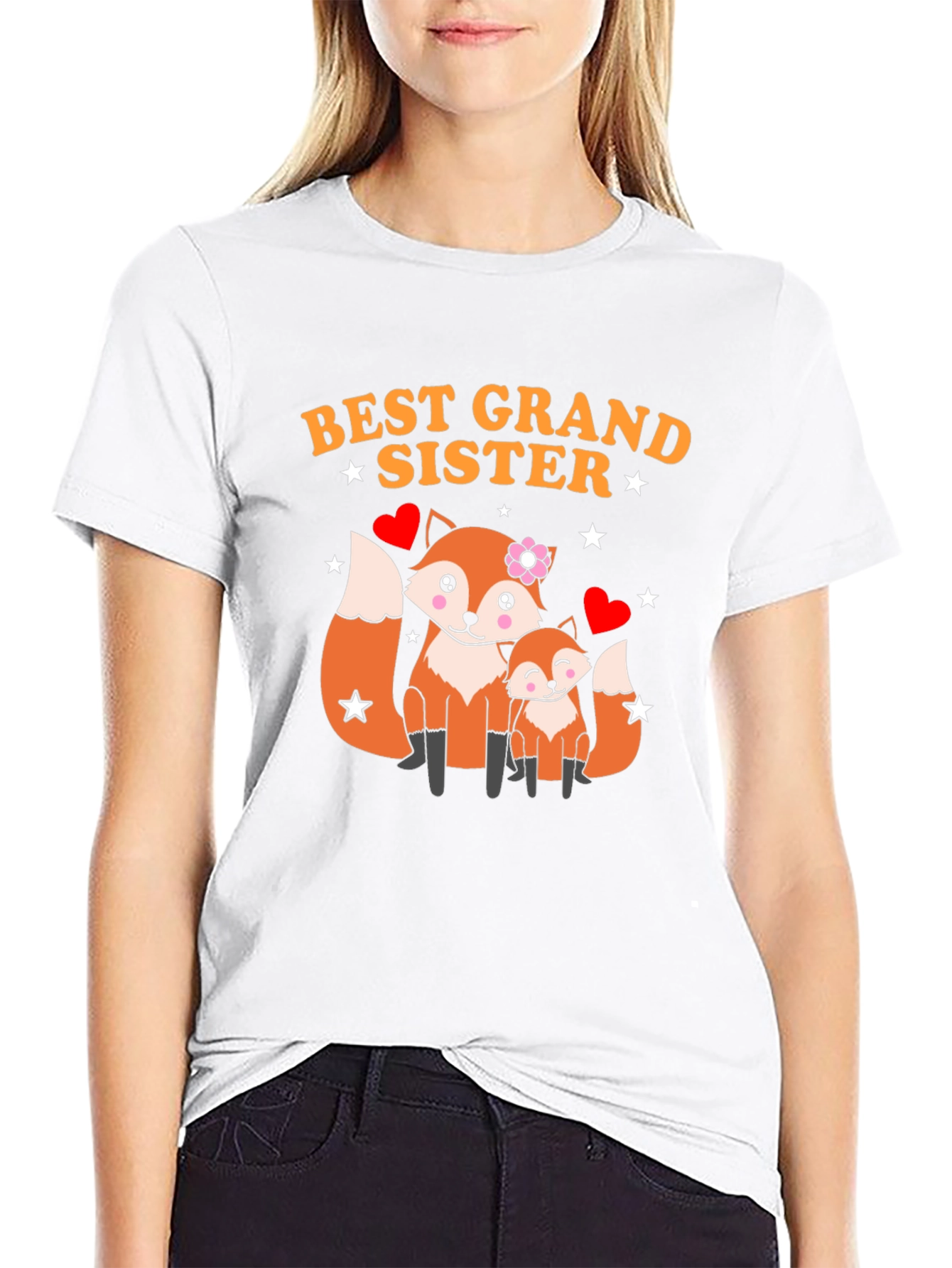 Best Grand Sister Fox Graphic T-Shirt