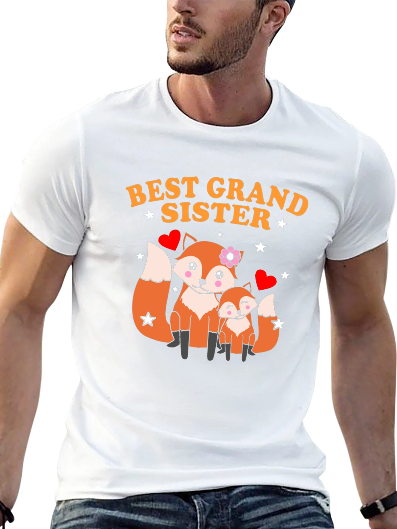 Best Grand Sister Fox Graphic T-Shirt