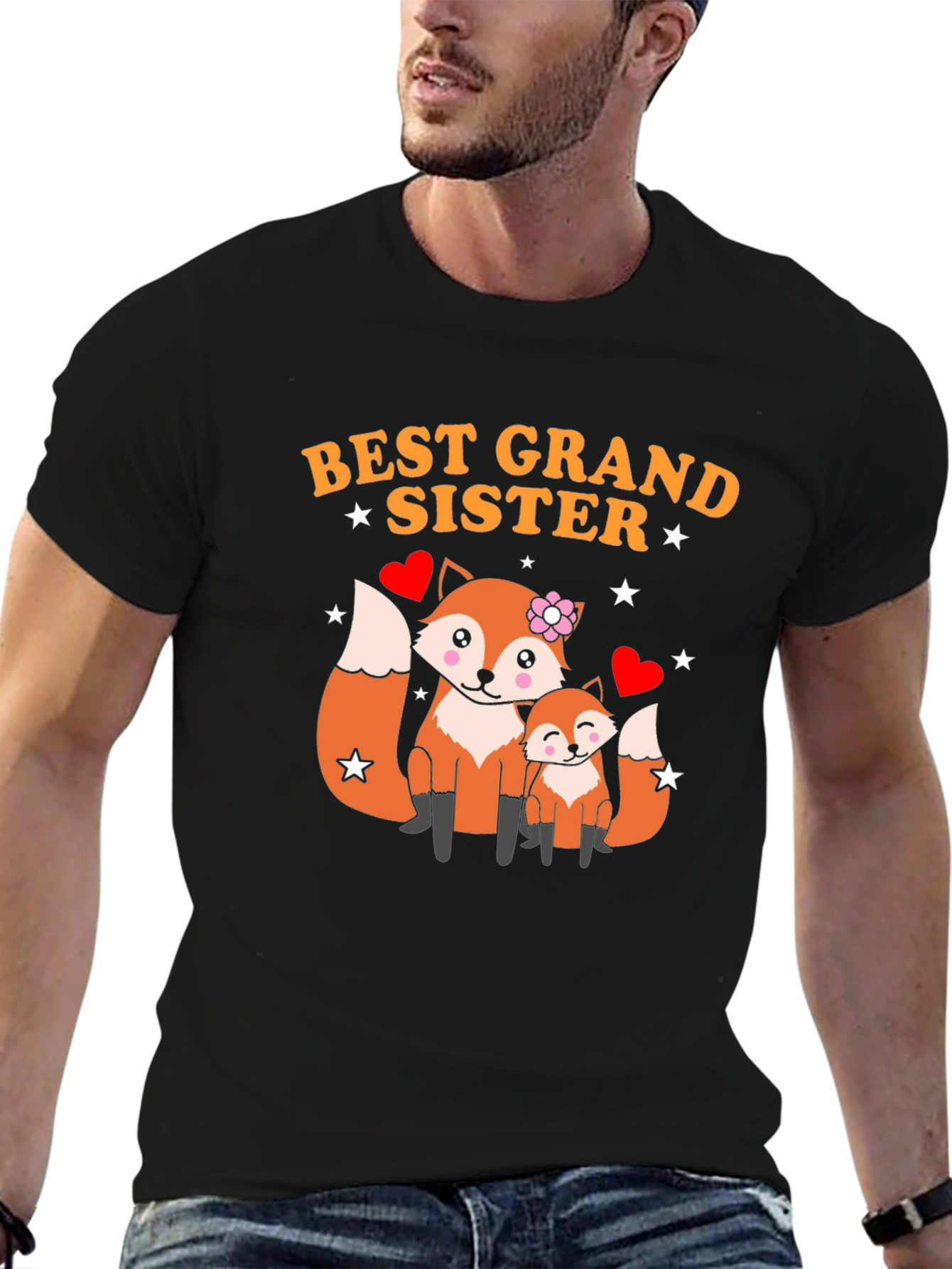 Best Grand Sister Fox Graphic T-Shirt