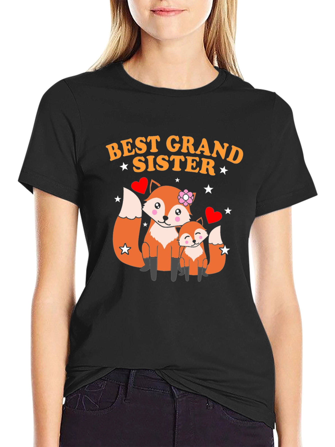 Best Grand Sister Fox Graphic T-Shirt