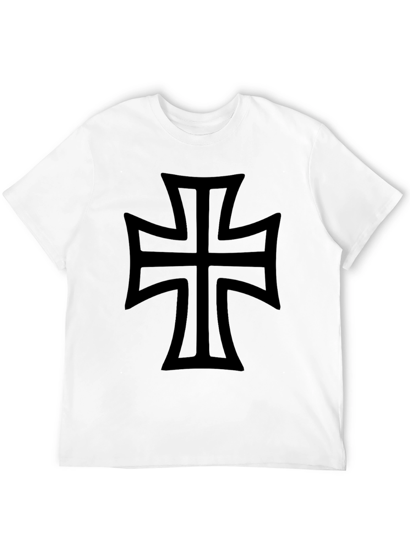 Black Iron Cross Graphic T-Shirt - Classic Design