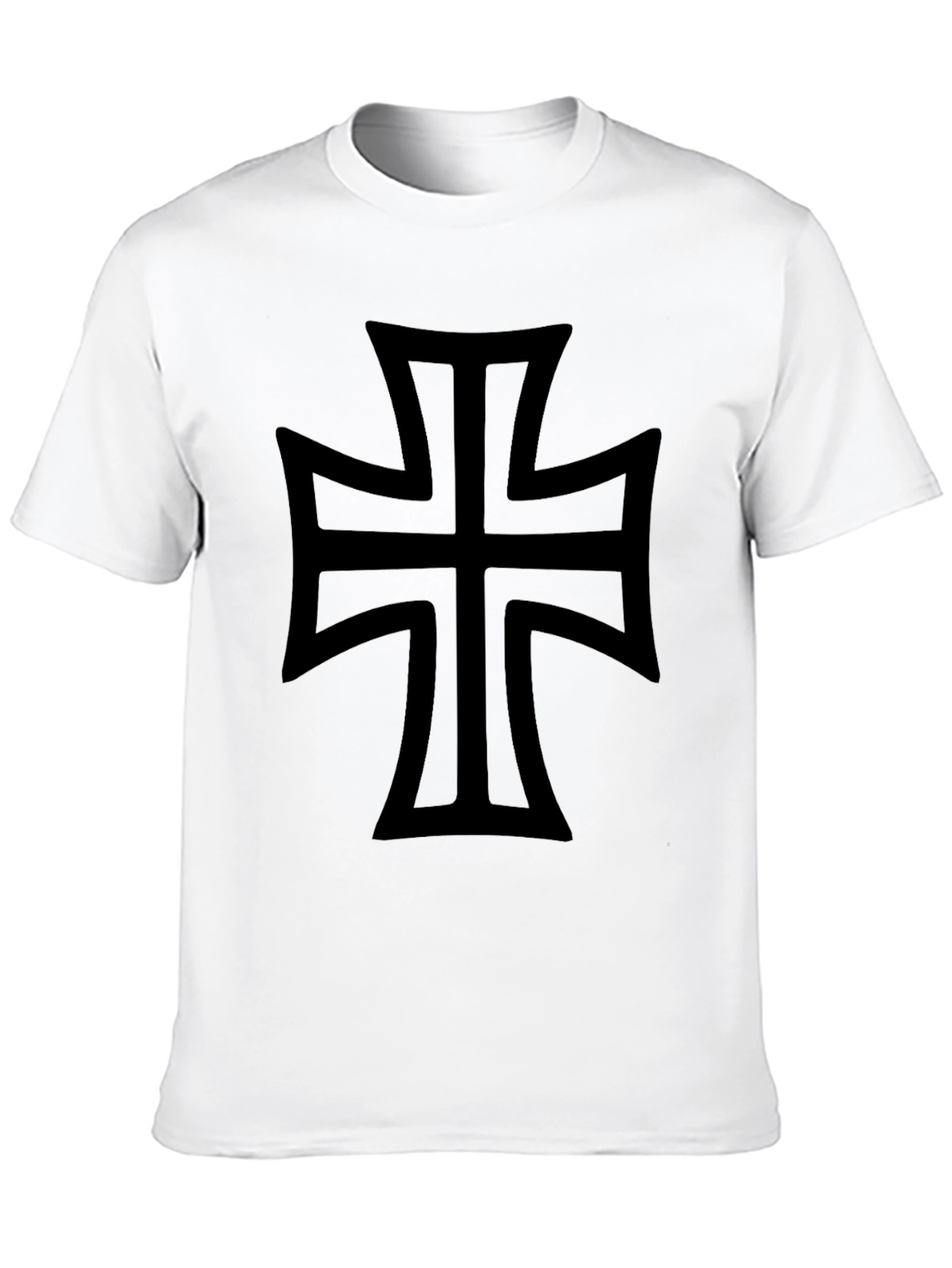 Black Iron Cross Graphic T-Shirt - Classic Design
