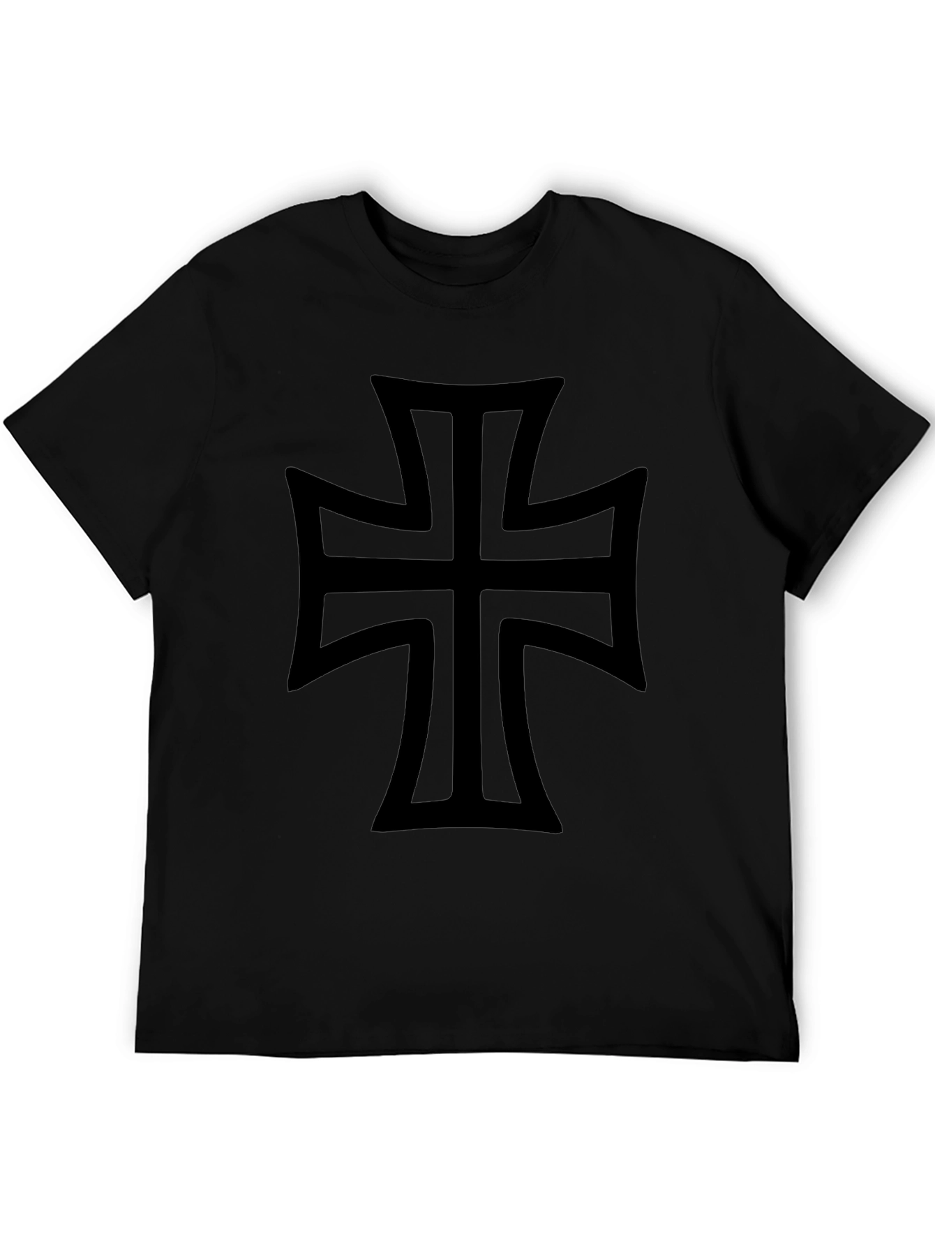 Black Iron Cross Graphic T-Shirt - Classic Design