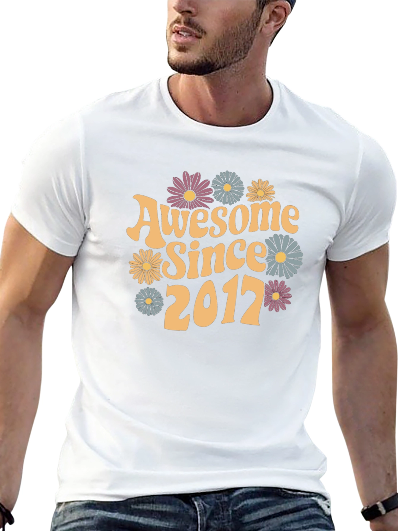 Awesome Since 2012 Floral Graphic Tee