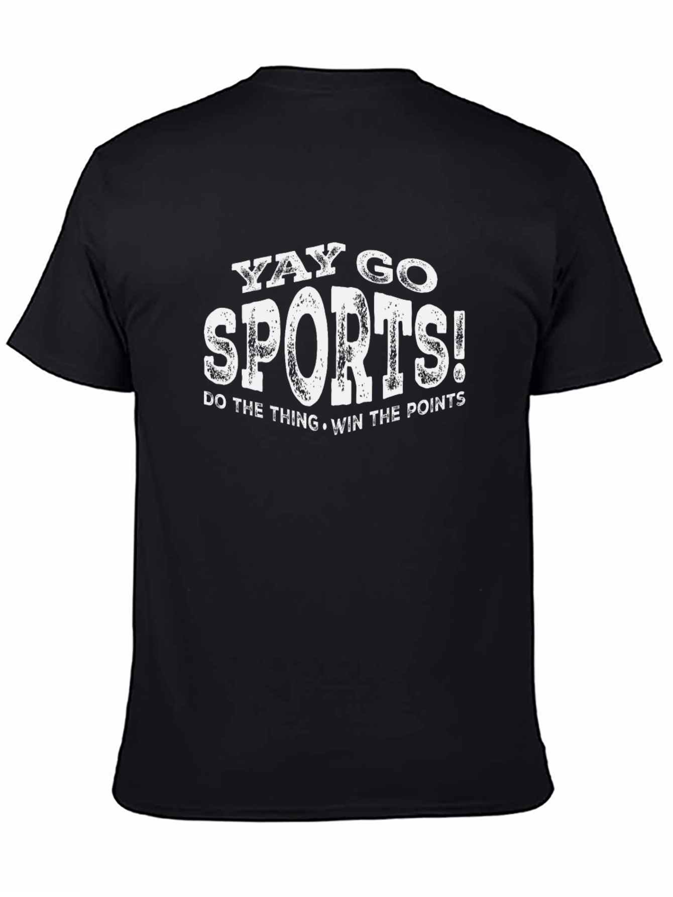 Yay Go Sports! Black Graphic T-Shirt