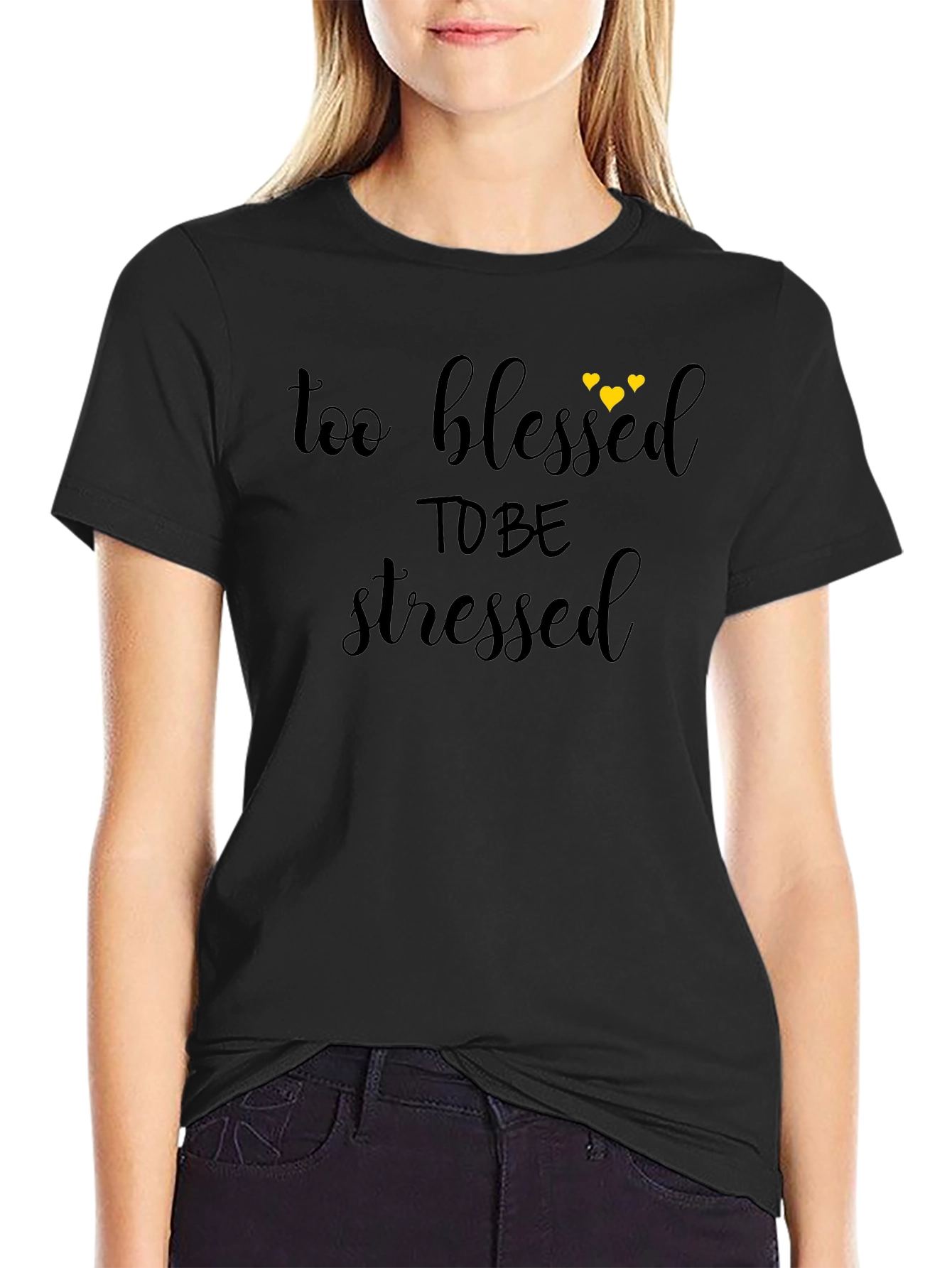Too Blessed To Be Stressed Graphic Tee