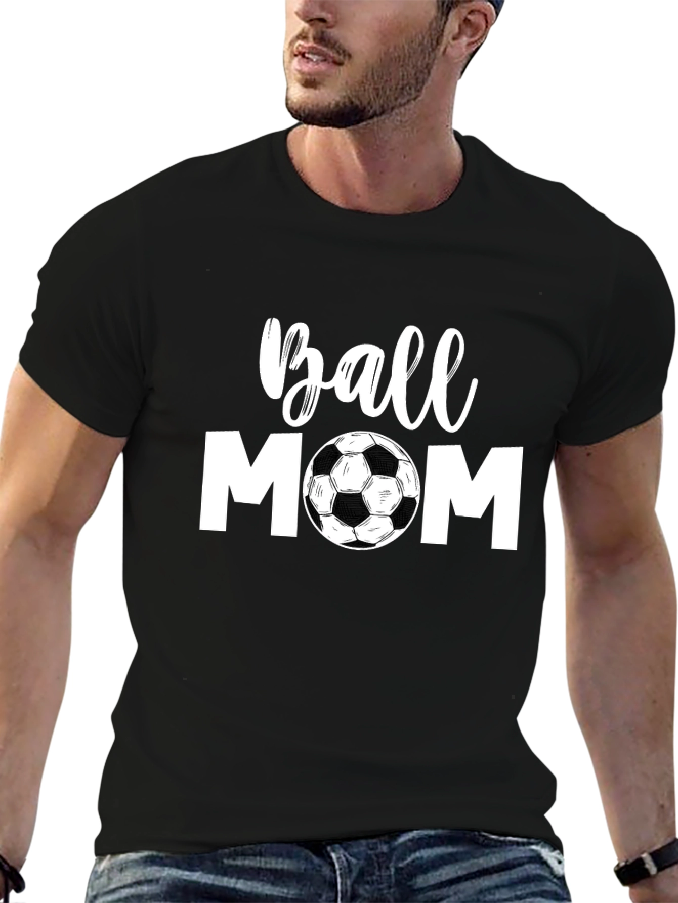 Ball Mom T-Shirt - Soccer Design