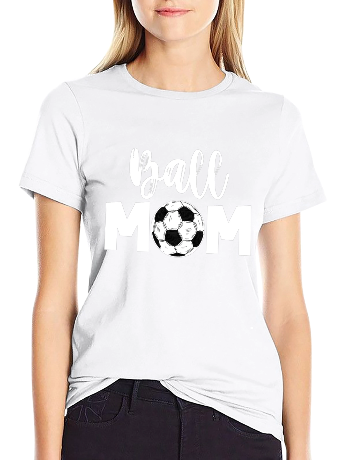 Ball Mom T-Shirt - Soccer Design