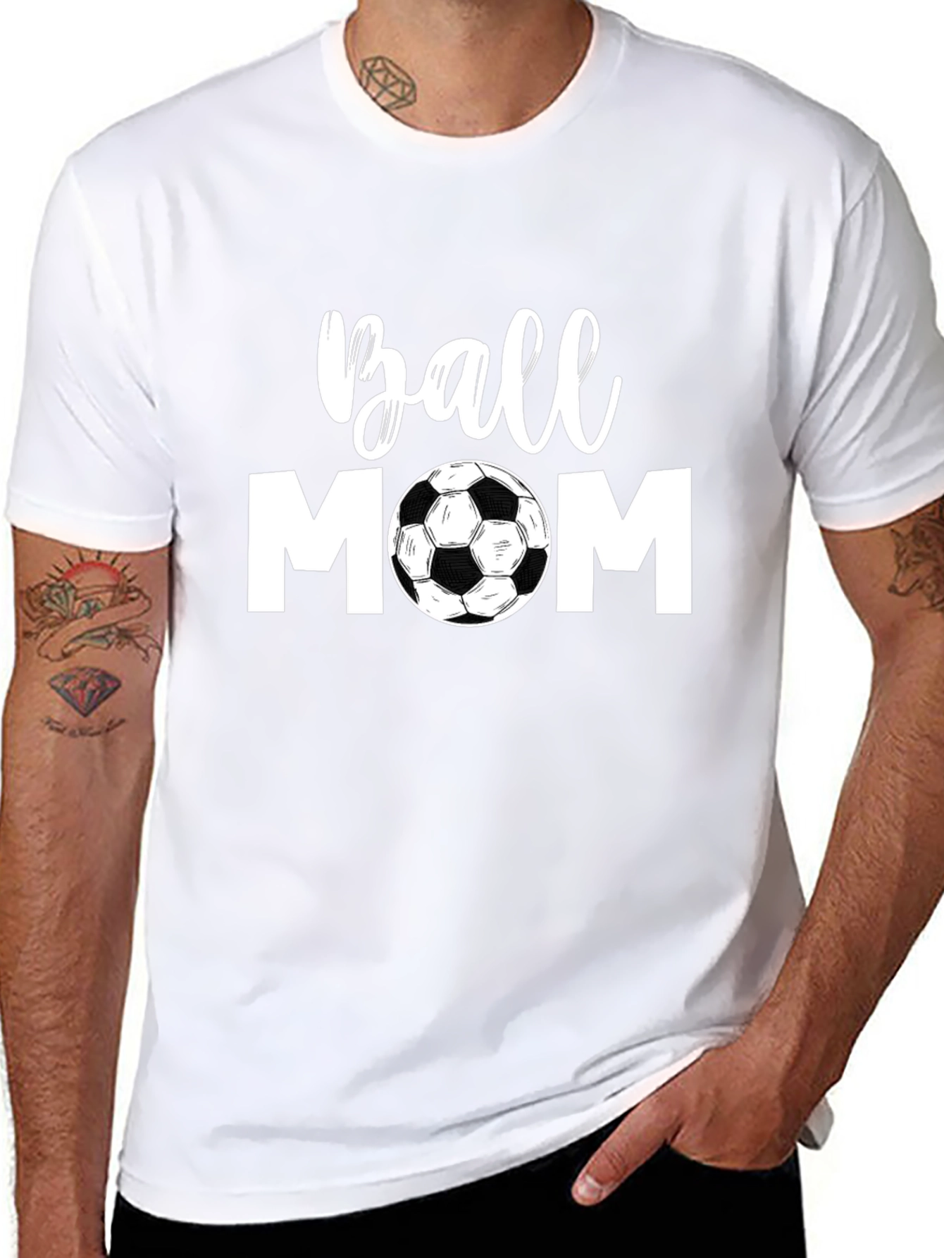 Ball Mom T-Shirt - Soccer Design