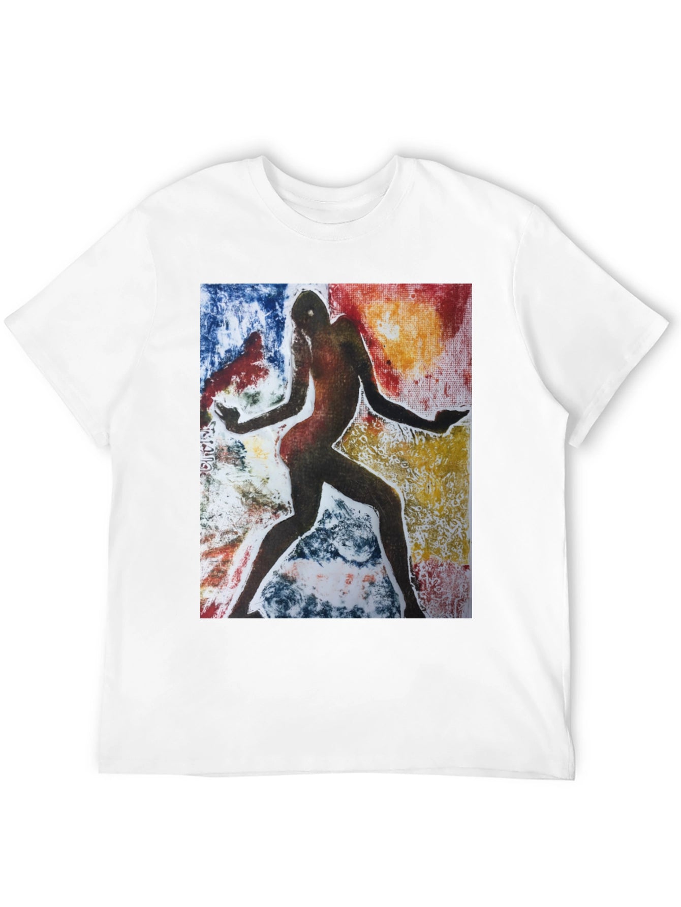 Abstract Figure Graphic Black Tee