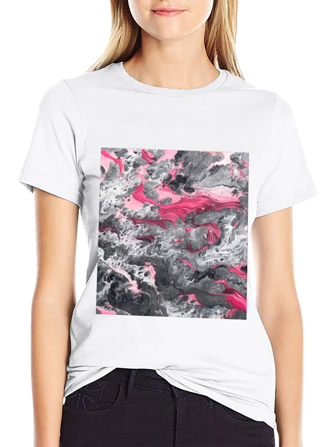 Abstract Art Graphic Tee - Black Unisex T-Shirt