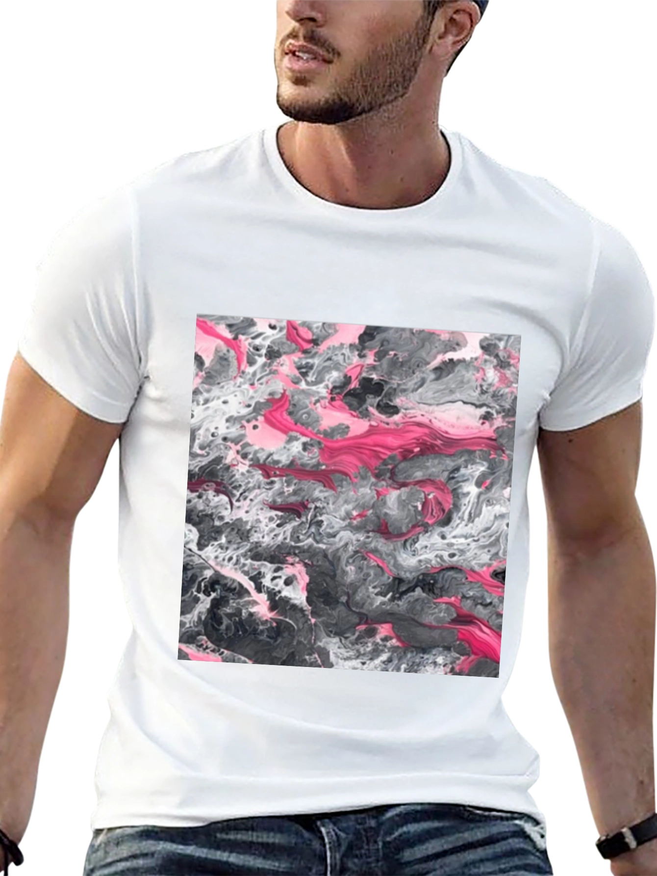 Abstract Art Graphic Tee - Black Unisex T-Shirt
