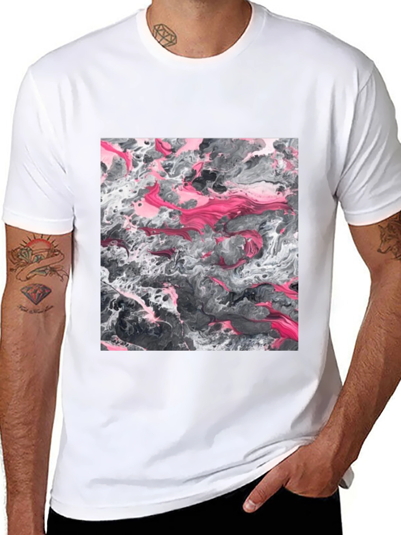 Abstract Art Graphic Tee - Black Unisex T-Shirt