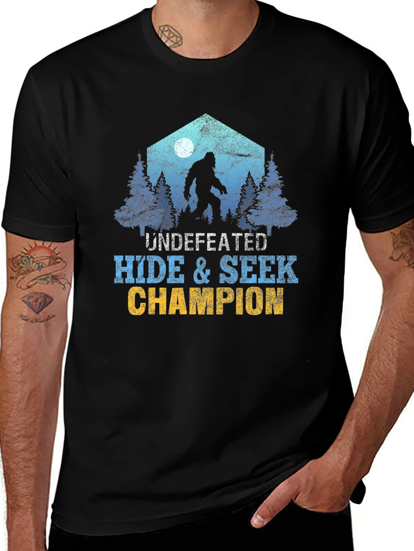 Undefeated Hide & Seek Champion Bigfoot T-Shirt