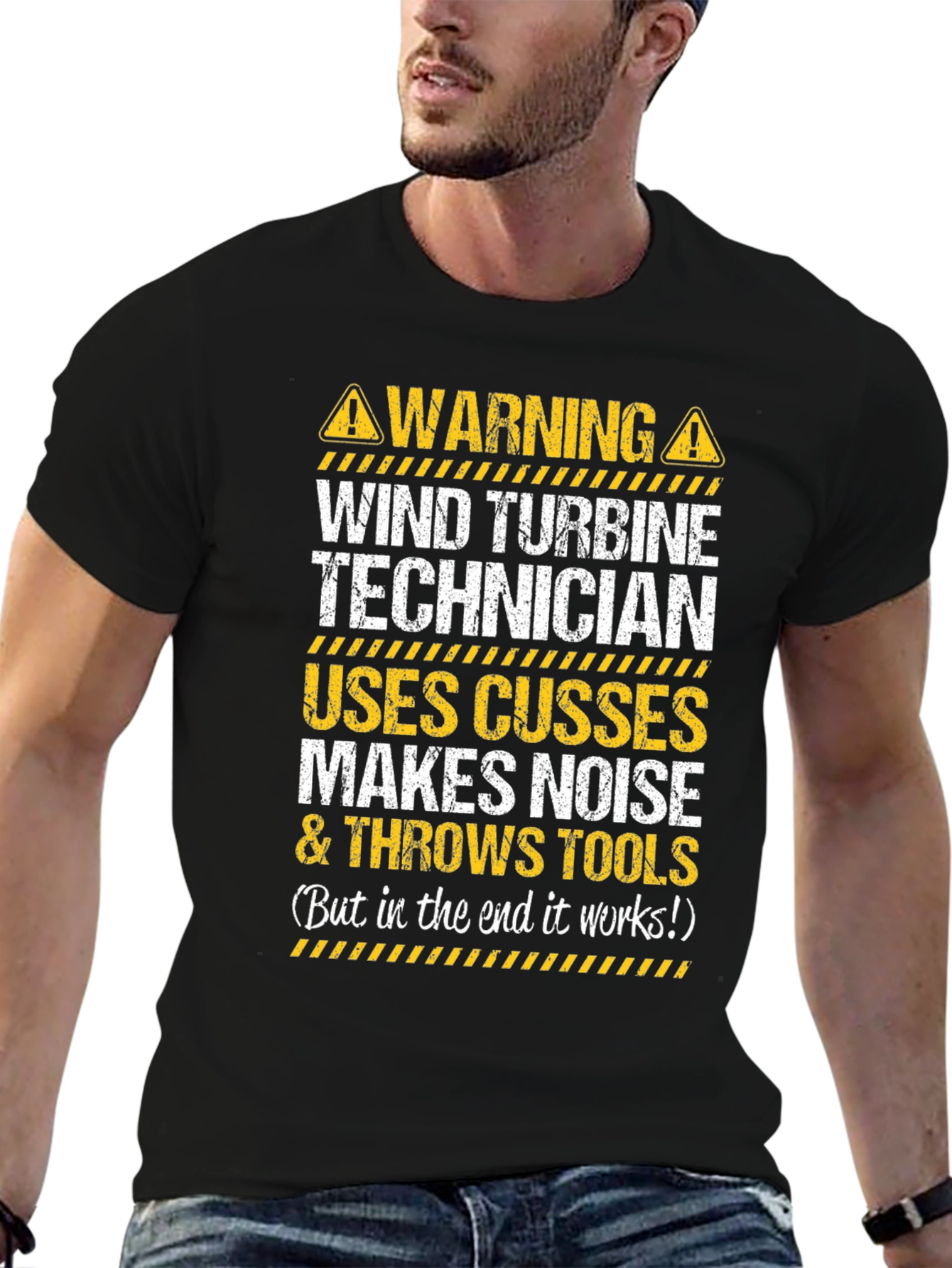 Warning Wind Turbine Technician T-Shirt