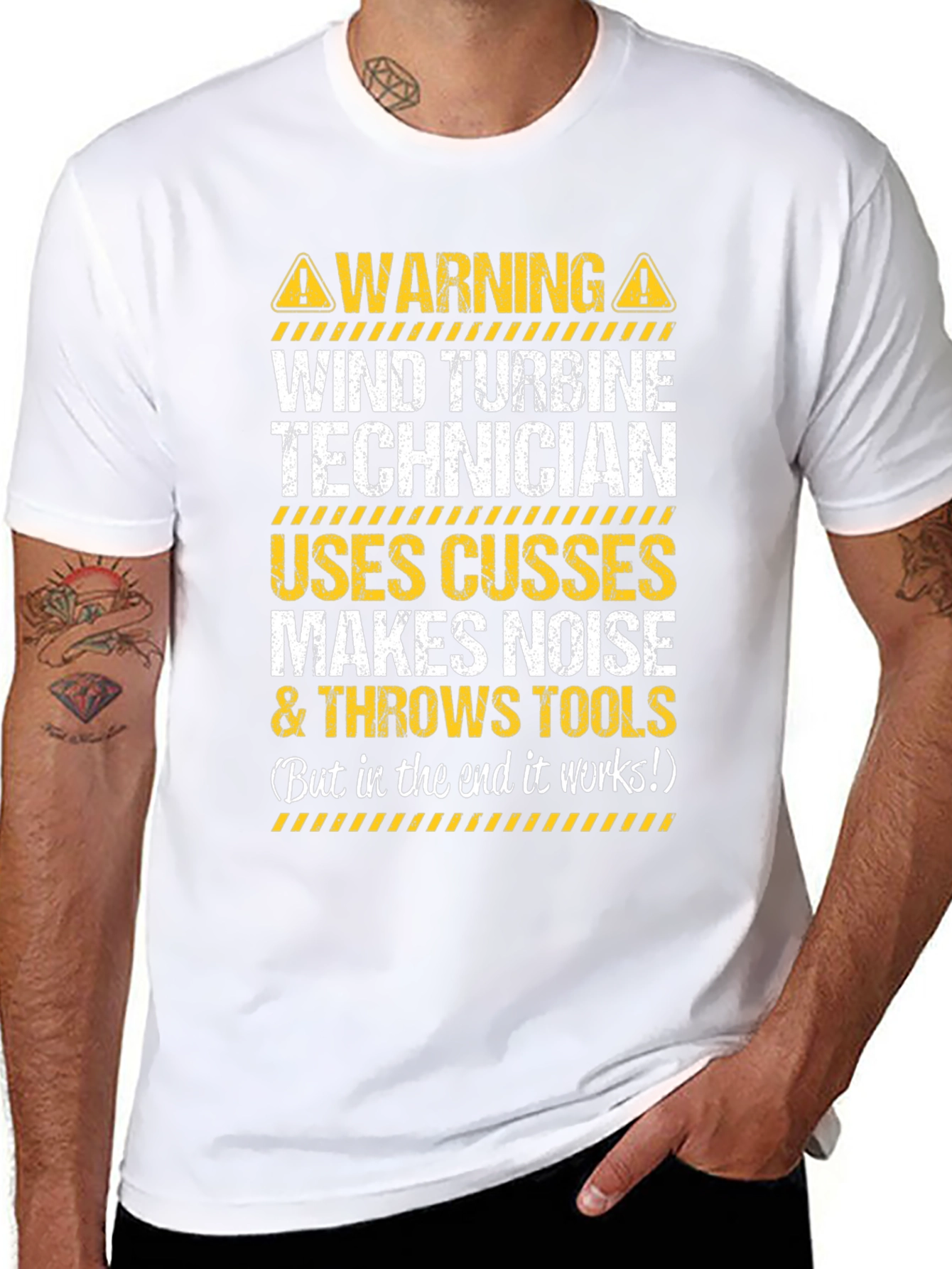 Warning Wind Turbine Technician T-Shirt