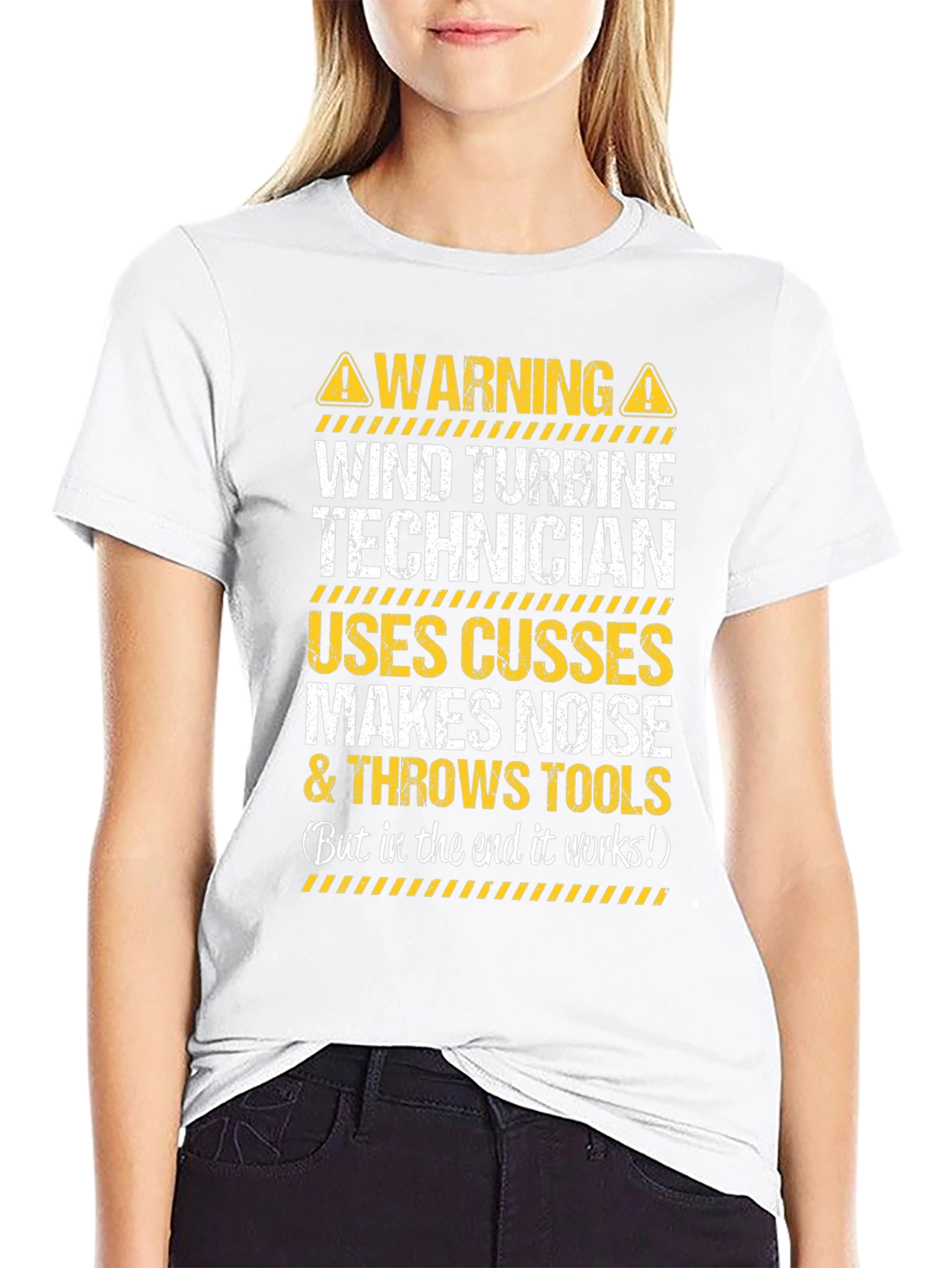 Warning Wind Turbine Technician T-Shirt