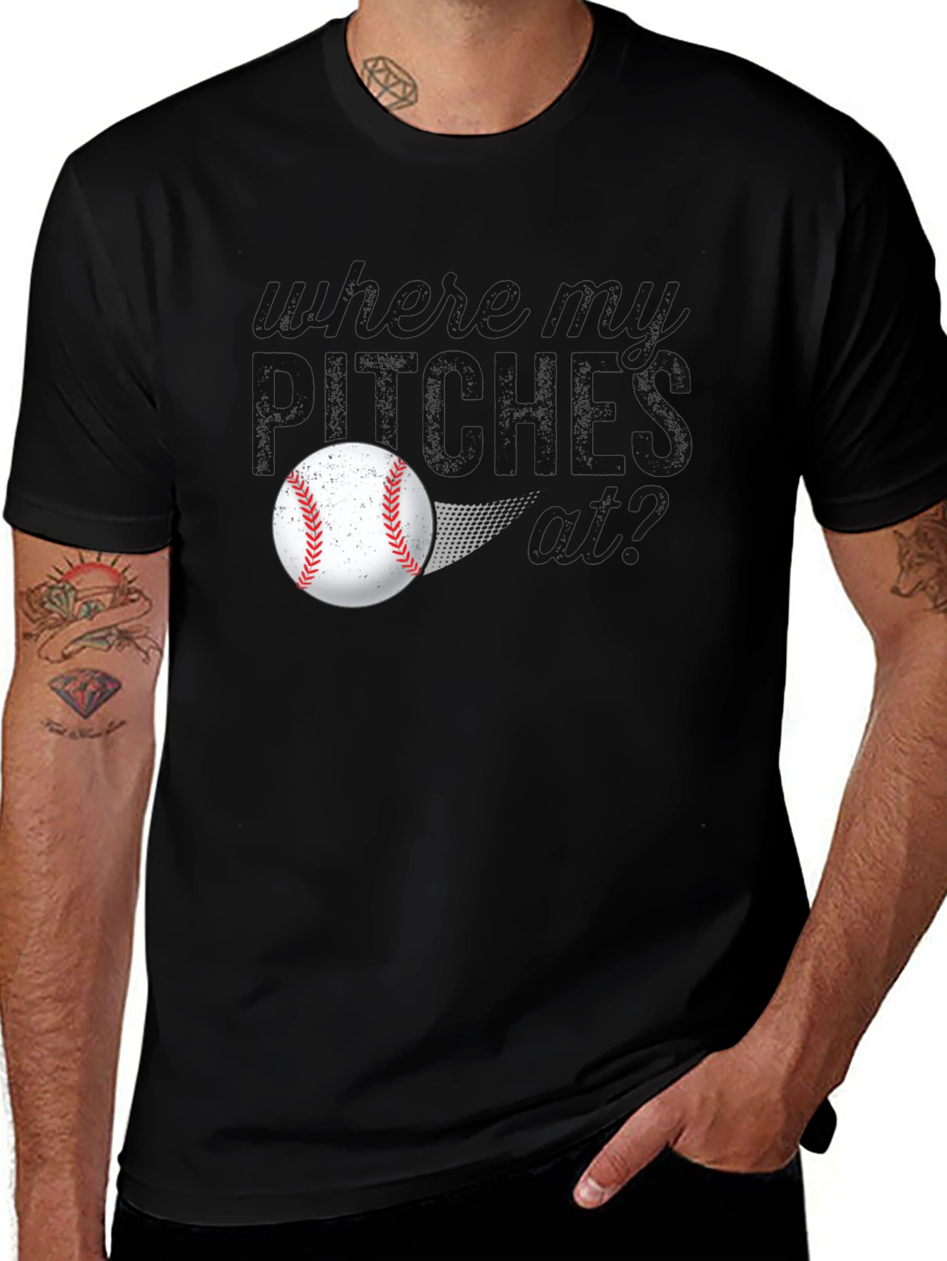 Where Do Pitches Go? Baseball T-Shirt