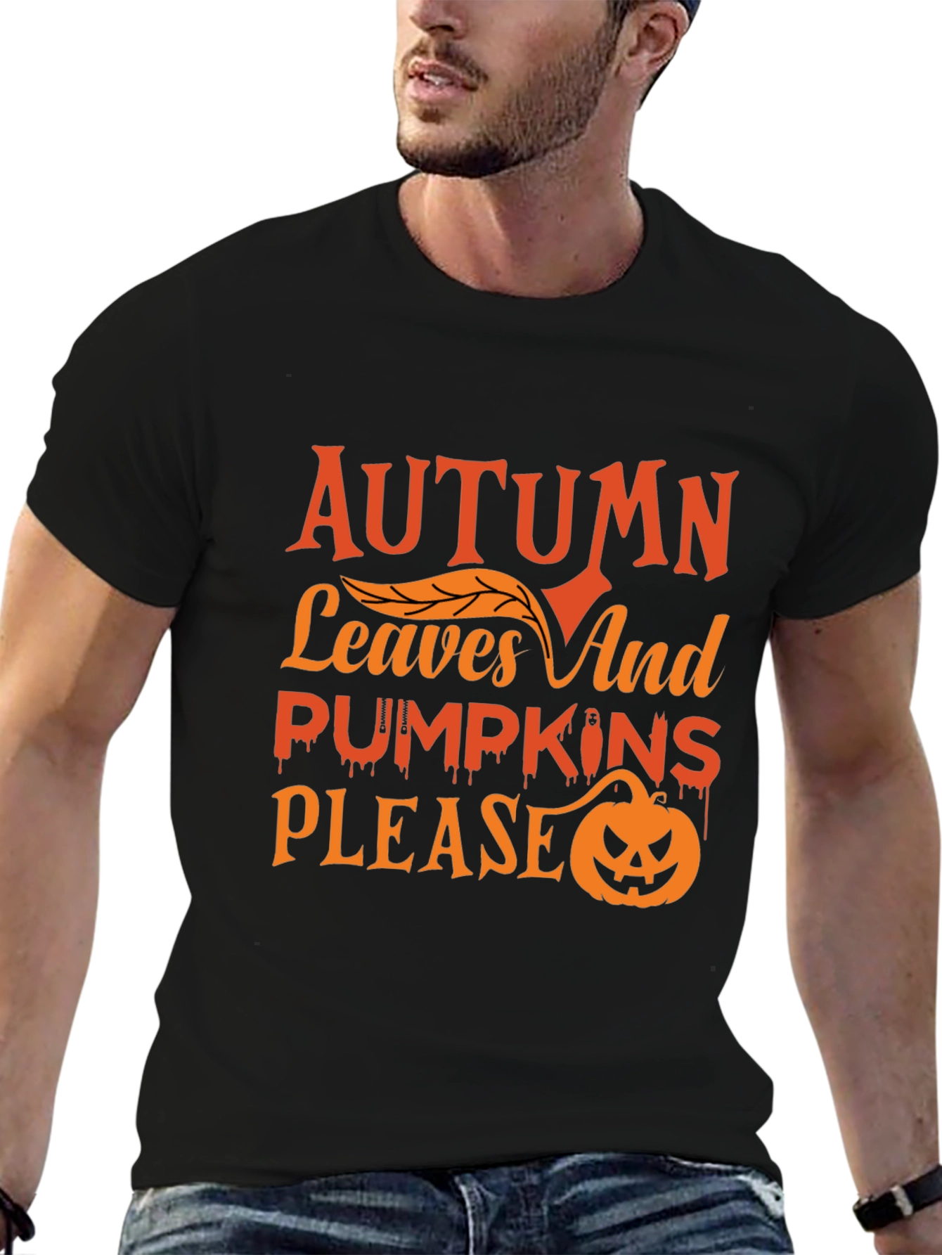 Autumn Leaves & Pumpkins Graphic Tee