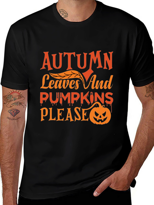 Autumn Leaves & Pumpkins Graphic Tee
