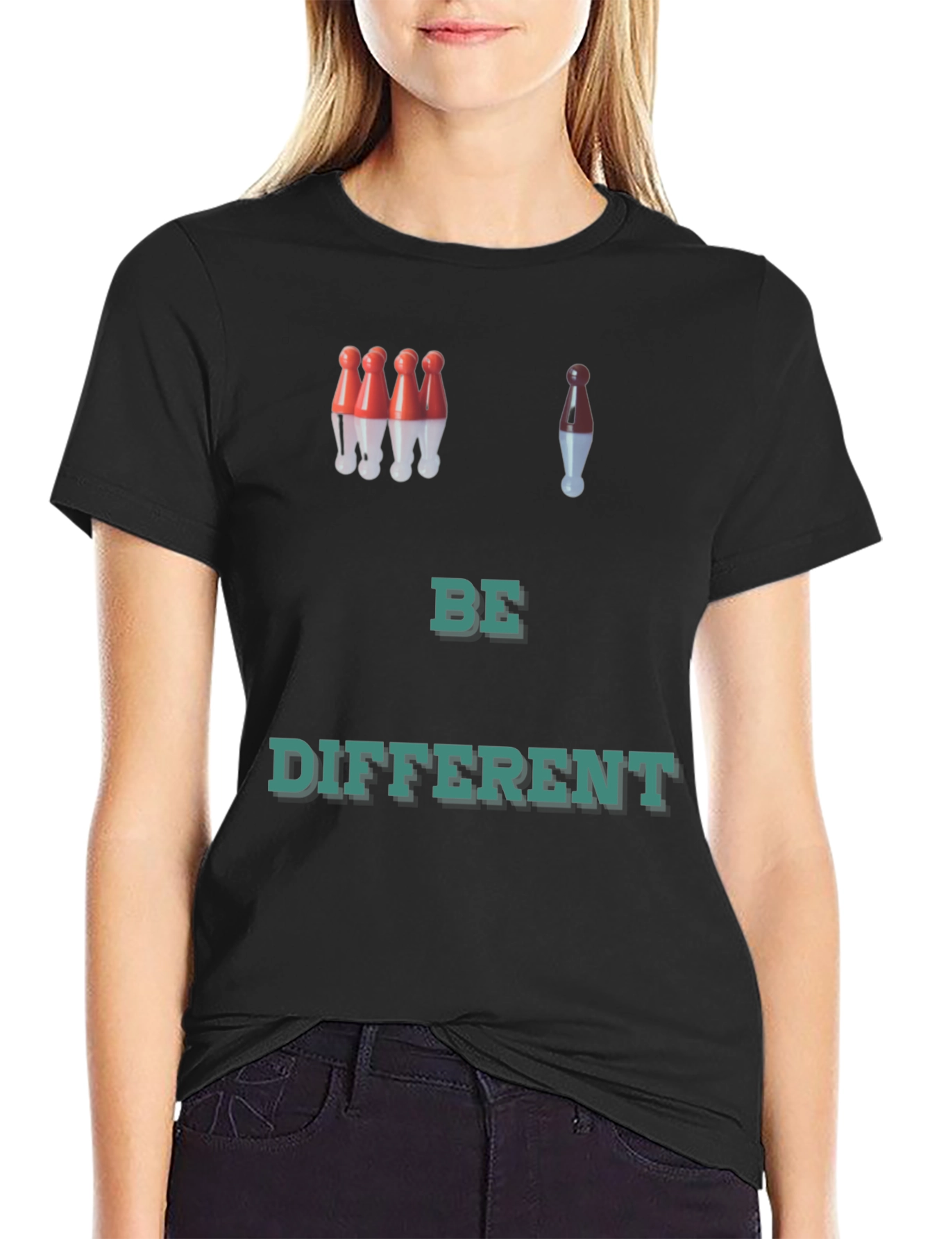 Be Different T-Shirt Bowling Pin Graphic Tee