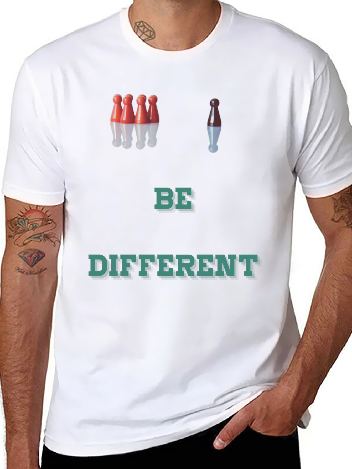 Be Different T-Shirt Bowling Pin Graphic Tee