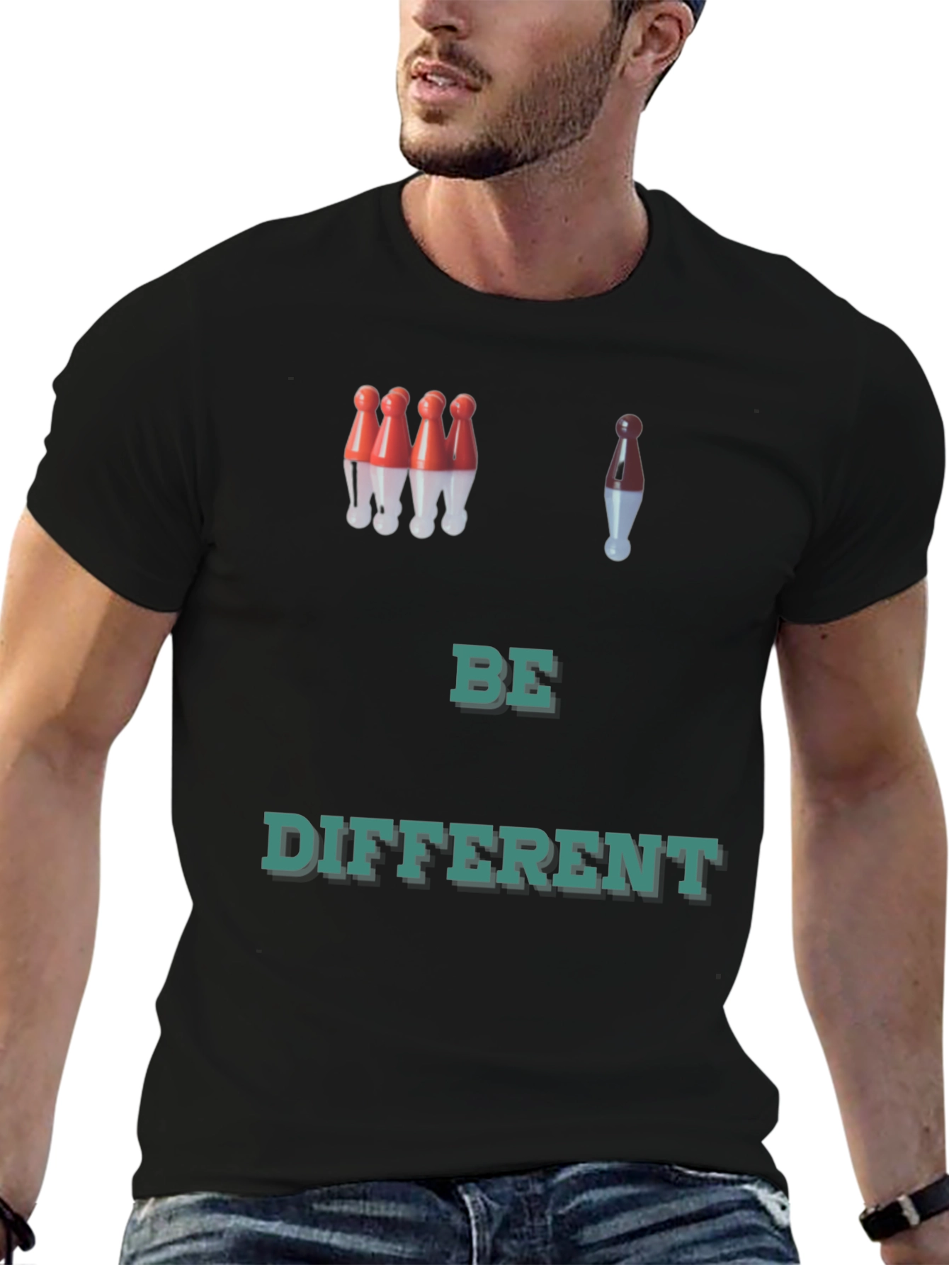 Be Different T-Shirt Bowling Pin Graphic Tee