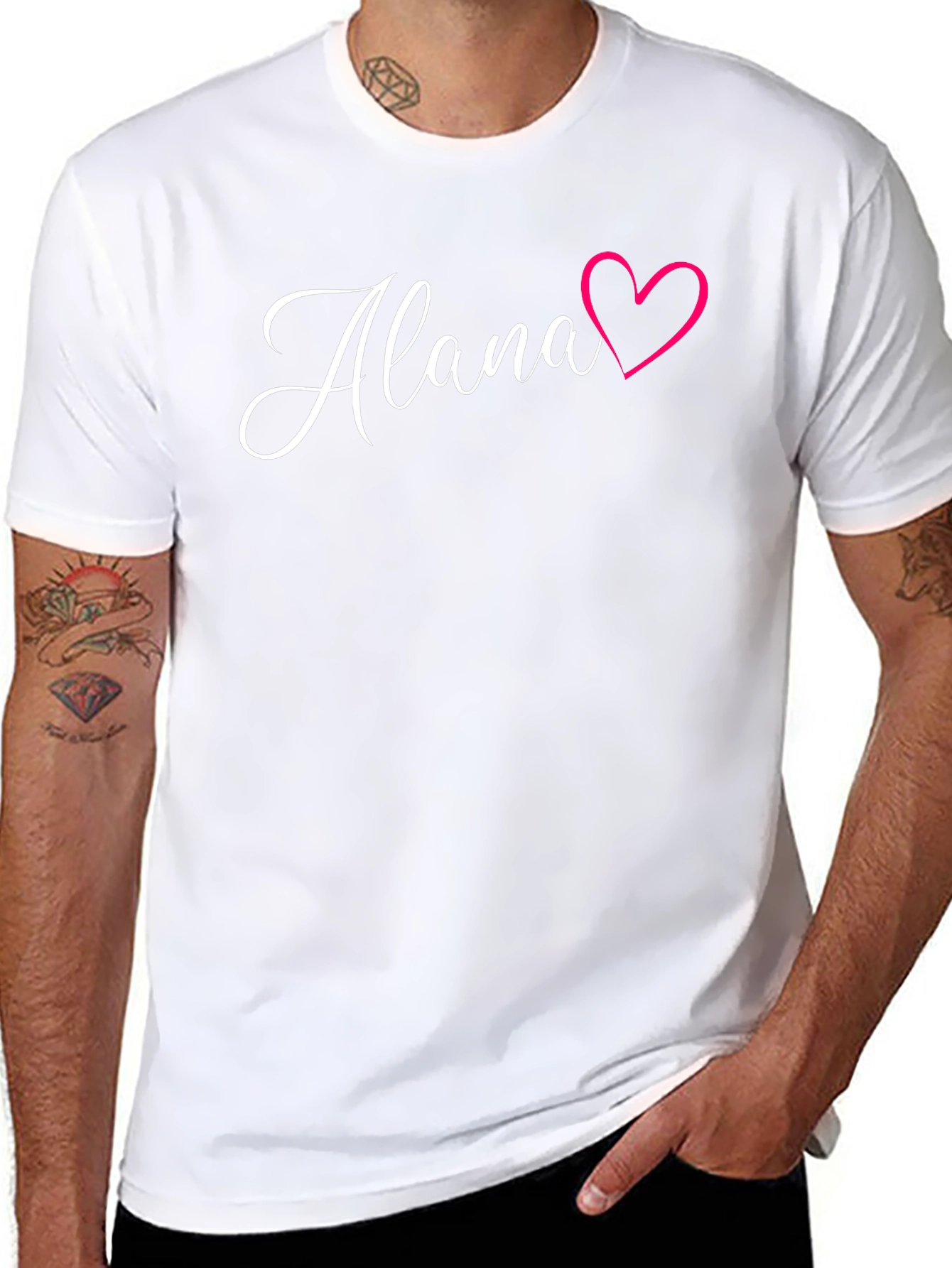 Alana Heart Graphic T-Shirt - Personalized