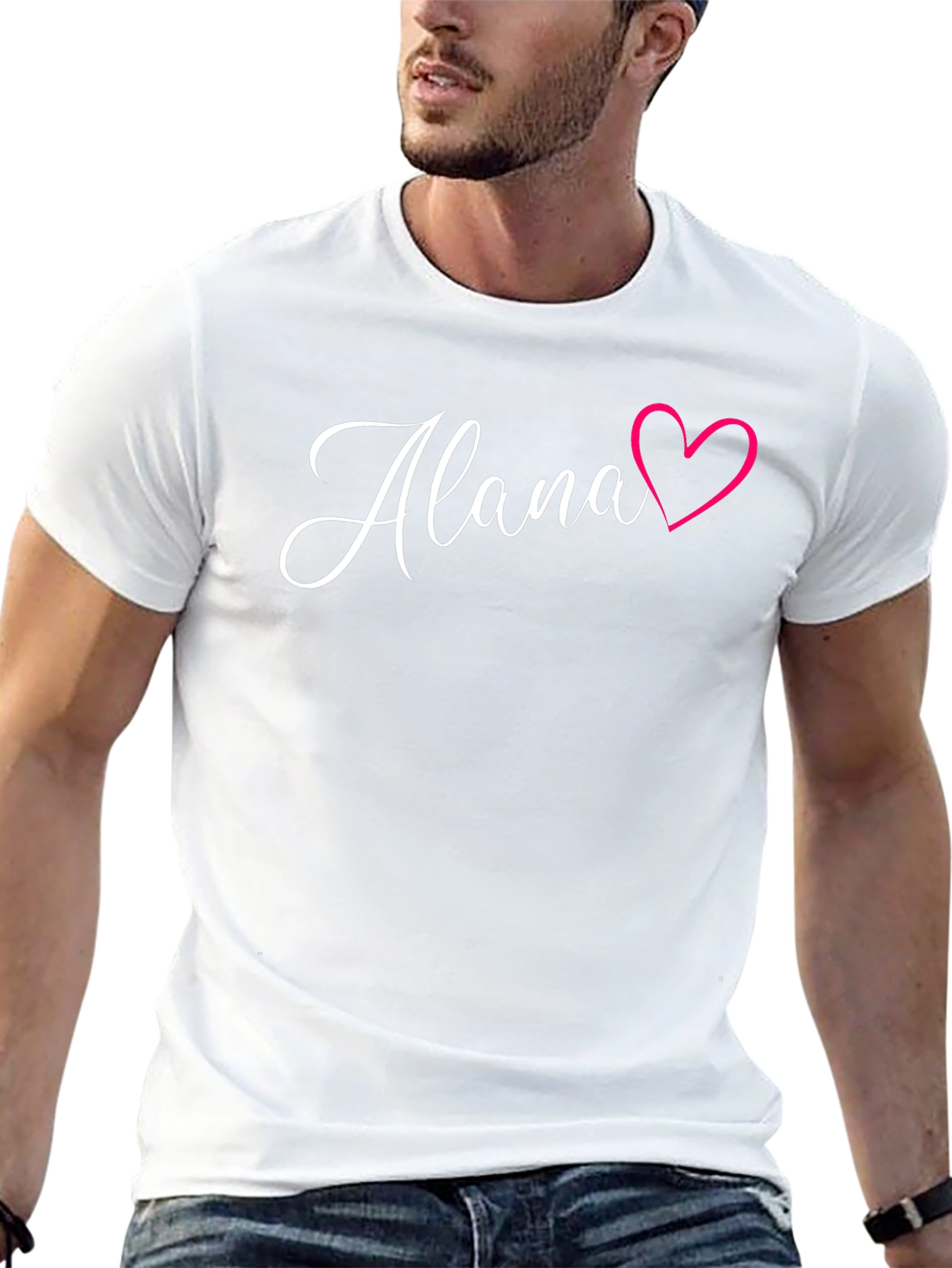 Alana Heart Graphic T-Shirt - Personalized