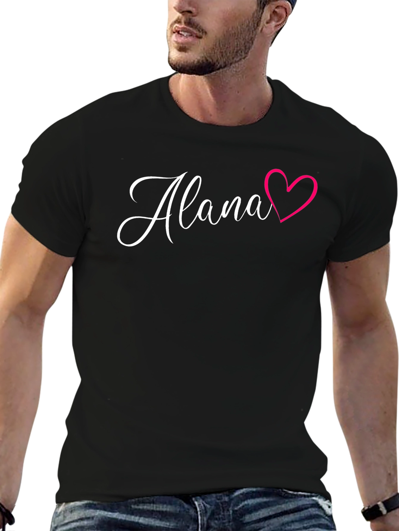Alana Heart Graphic T-Shirt - Personalized