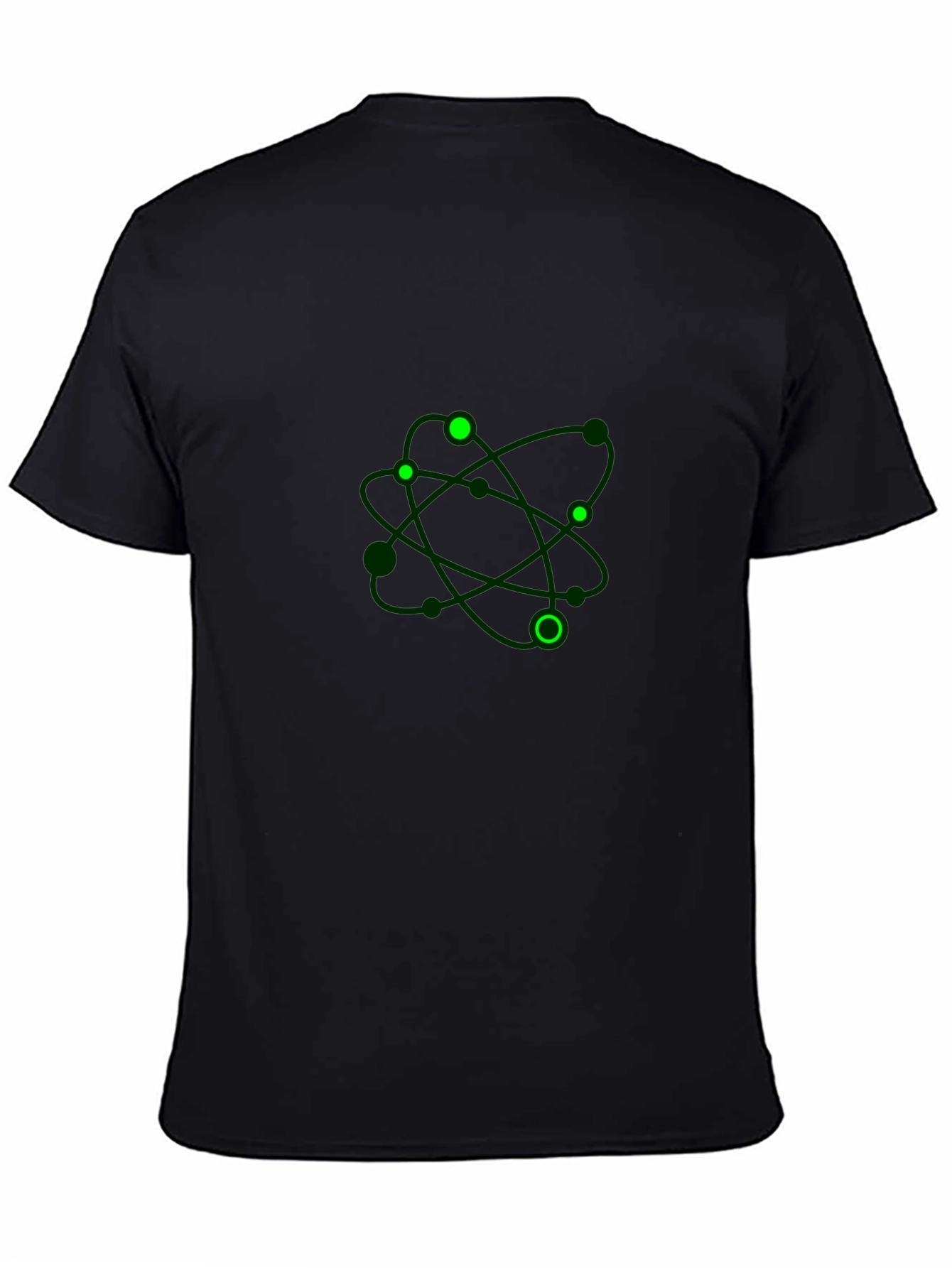 Atom Graphic Tee - Black Casual T-Shirt