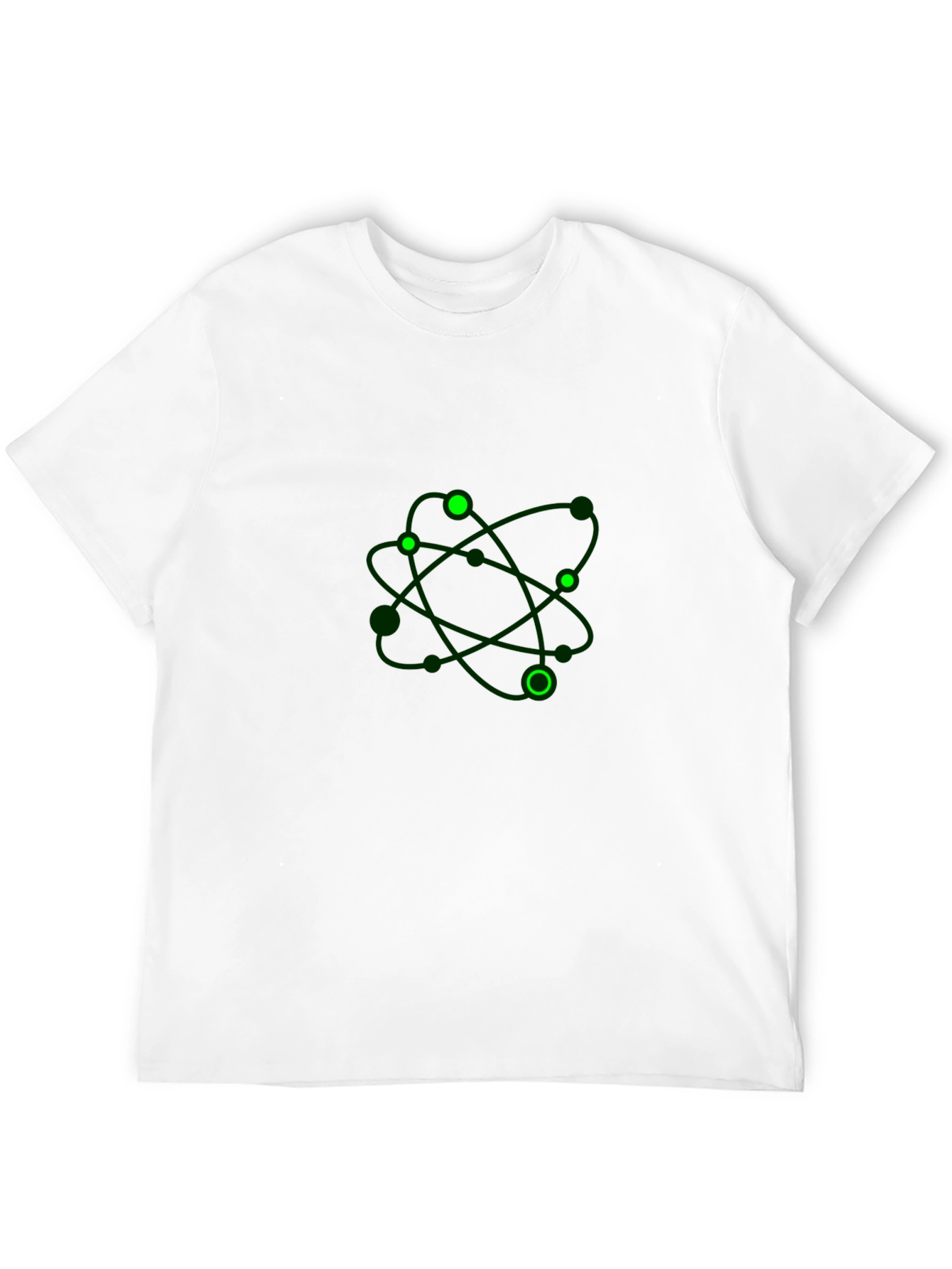 Atom Graphic Tee - Black Casual T-Shirt