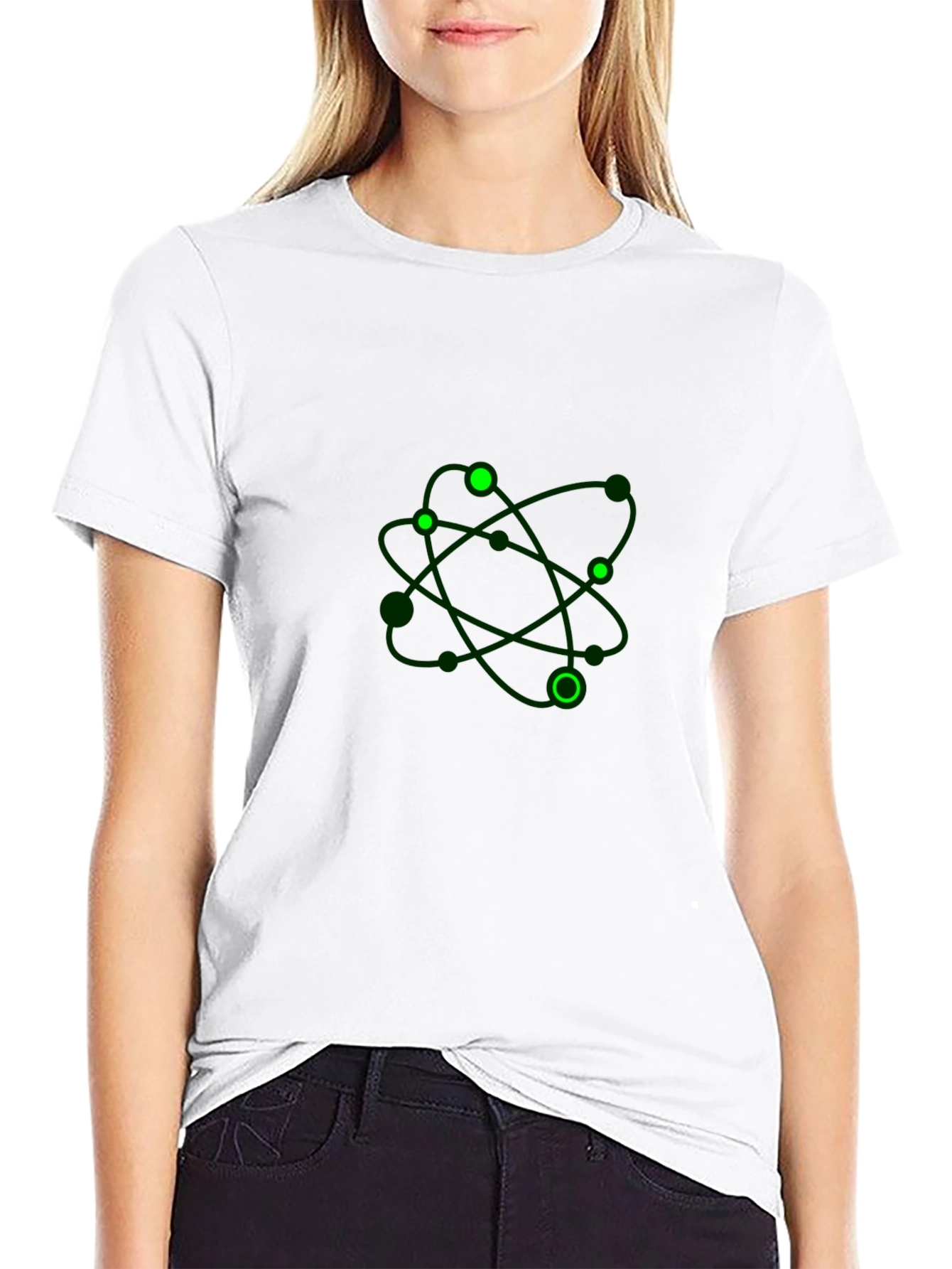 Atom Graphic Tee - Black Casual T-Shirt