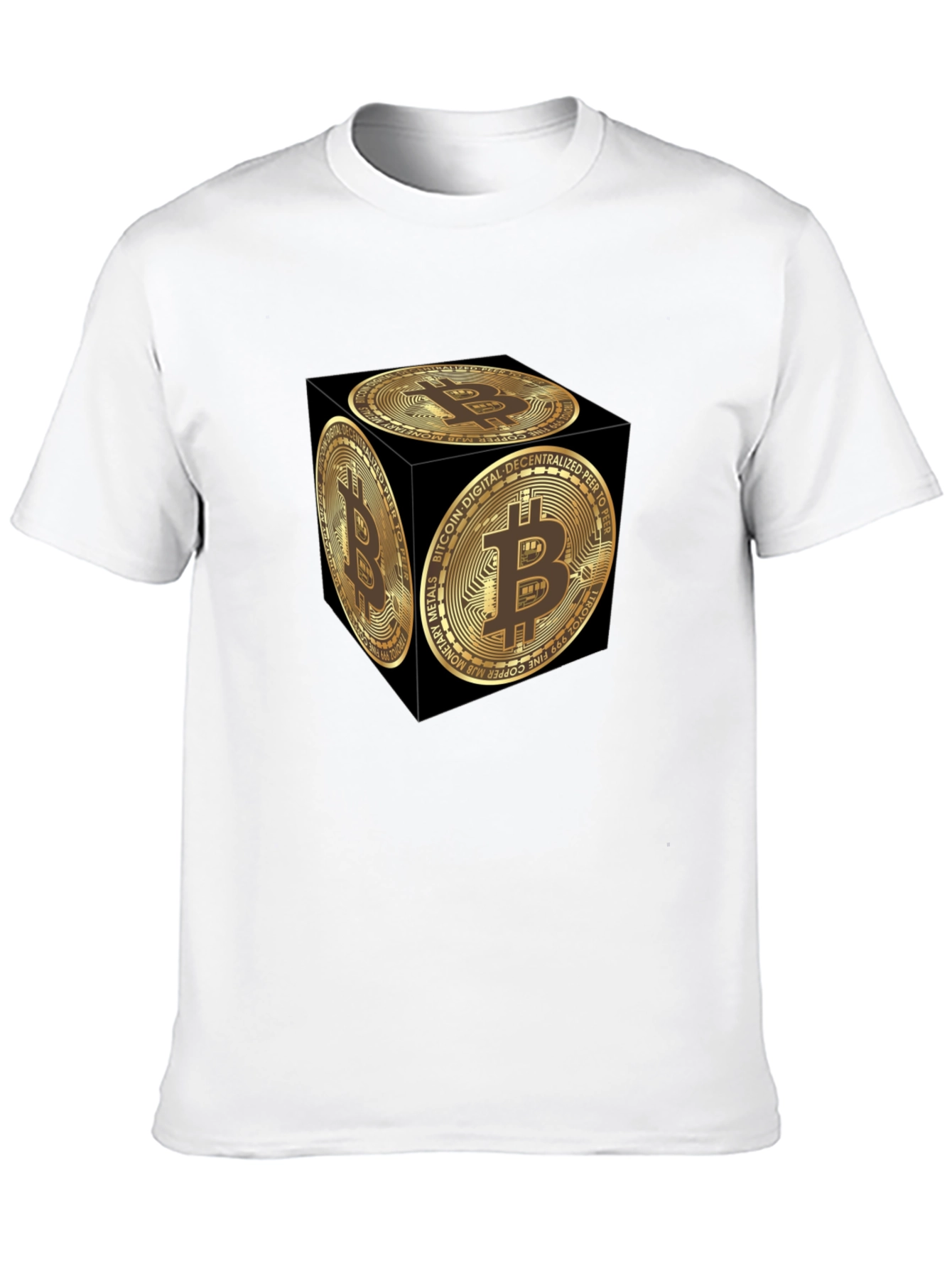 Bitcoin Cube Graphic Tee - Crypto Currency Fashion