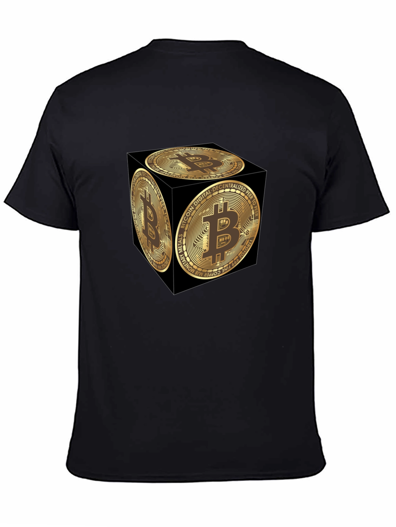 Bitcoin Cube Graphic Tee - Crypto Currency Fashion