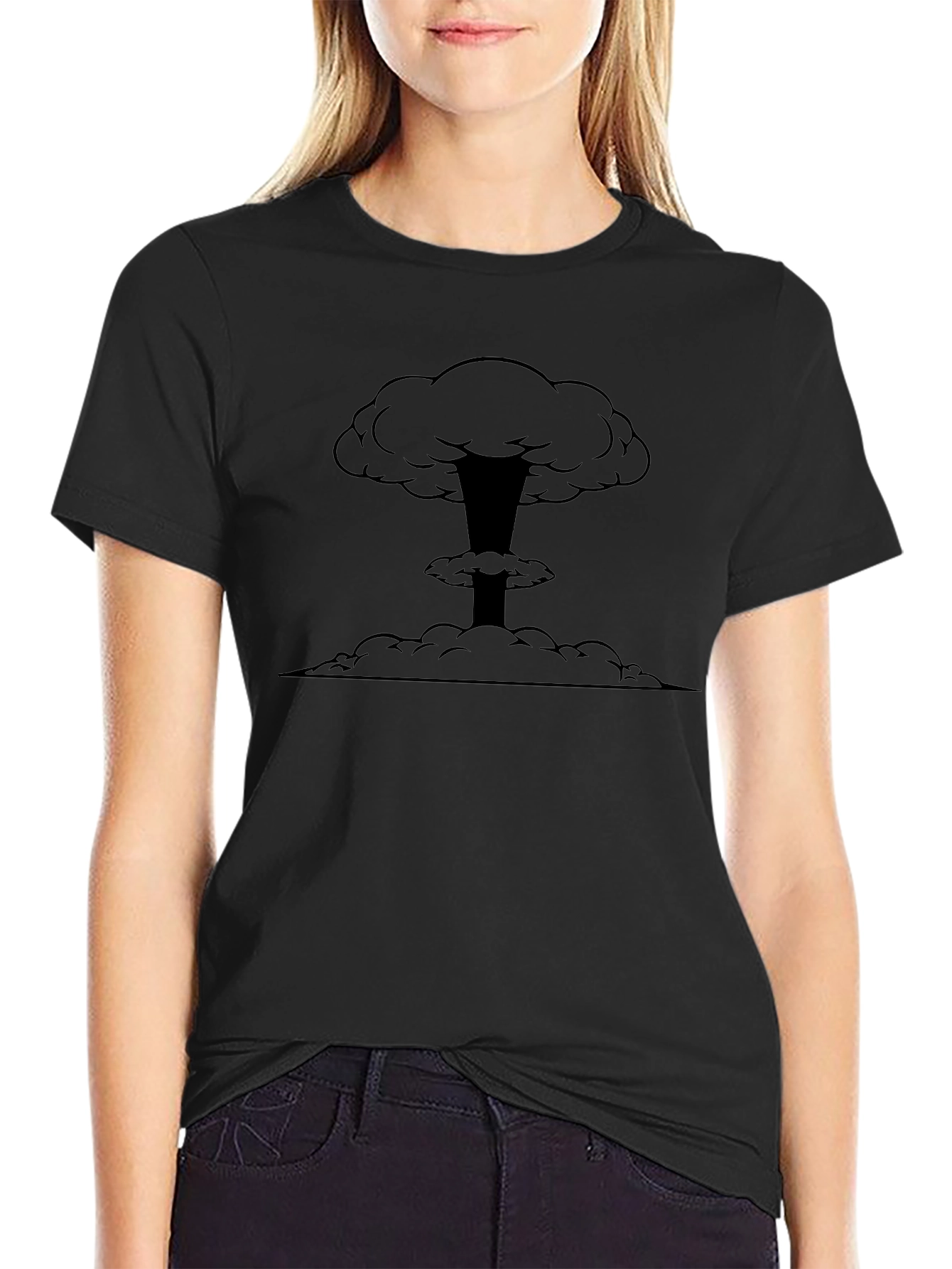 Atomic Cloud Graphic Black T-Shirt