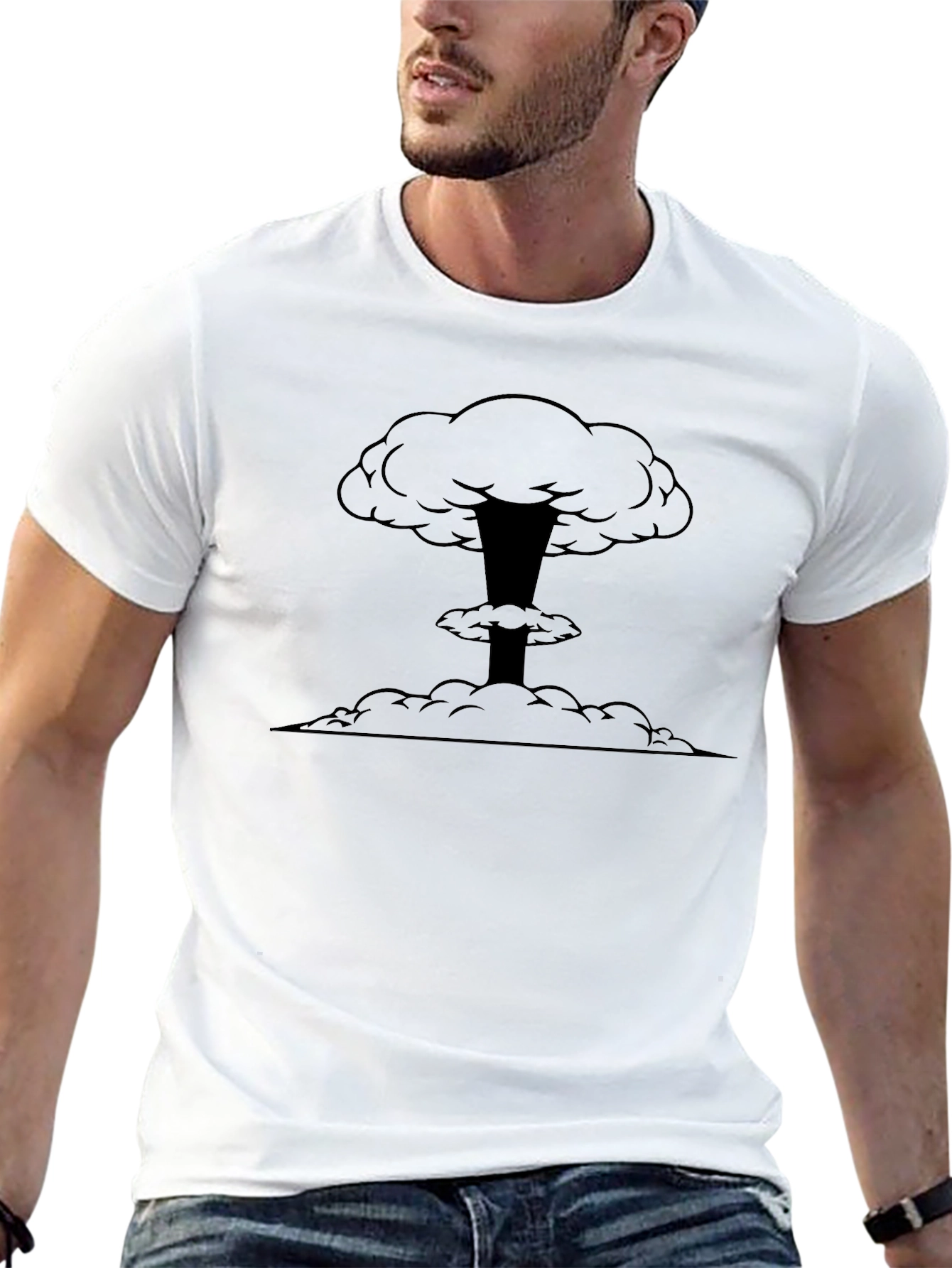 Atomic Cloud Graphic Black T-Shirt