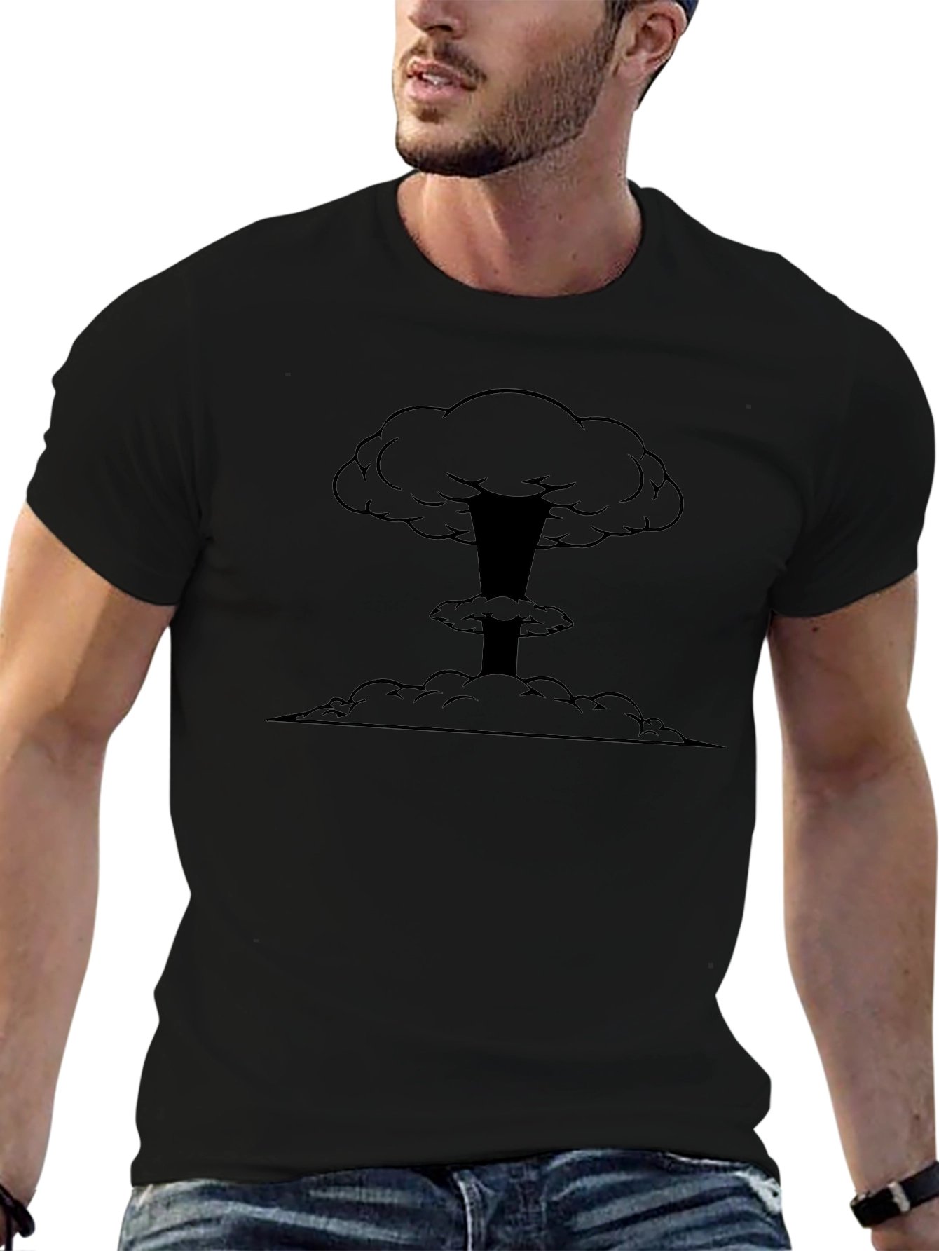Atomic Cloud Graphic Black T-Shirt