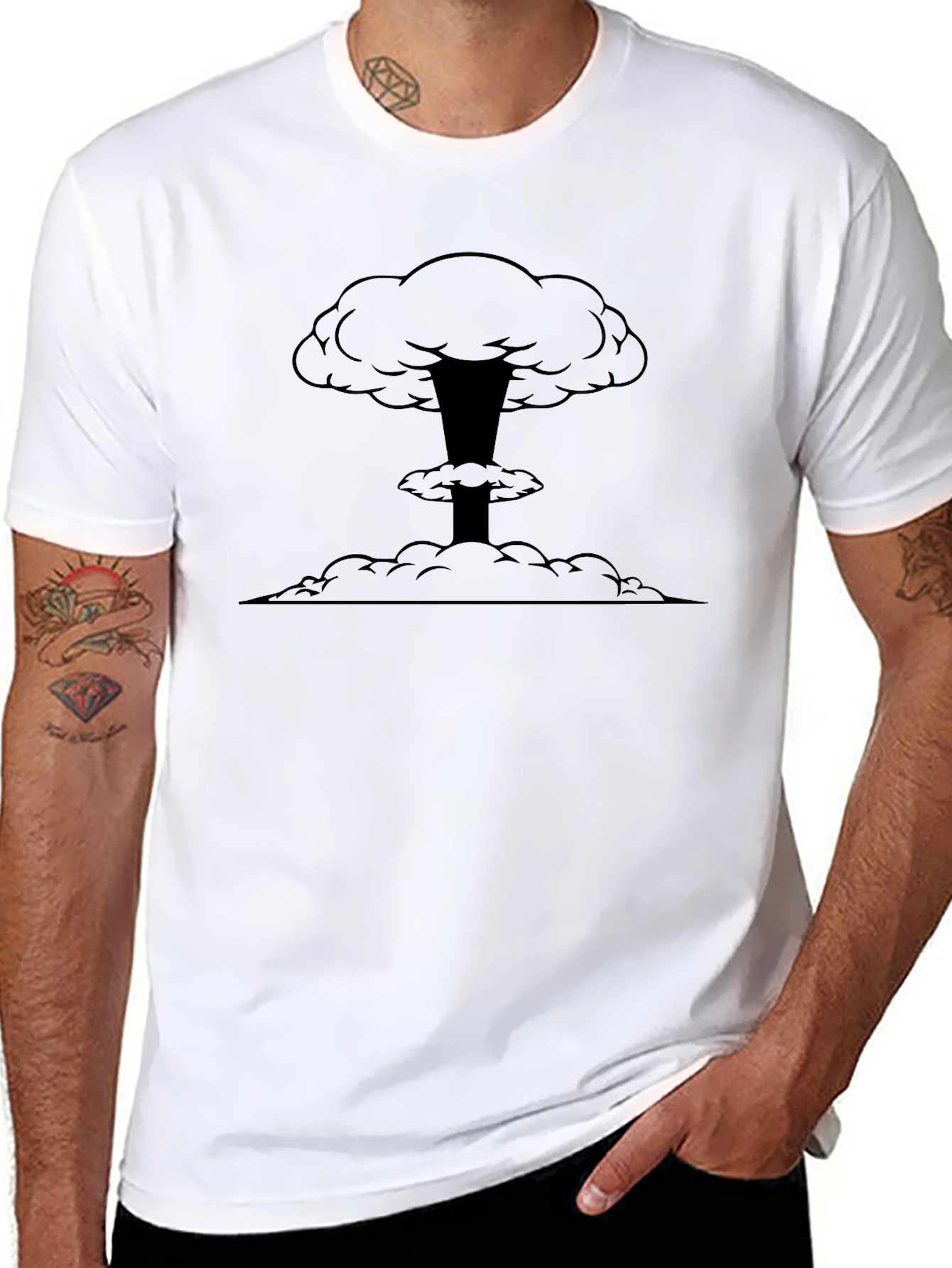 Atomic Cloud Graphic Black T-Shirt