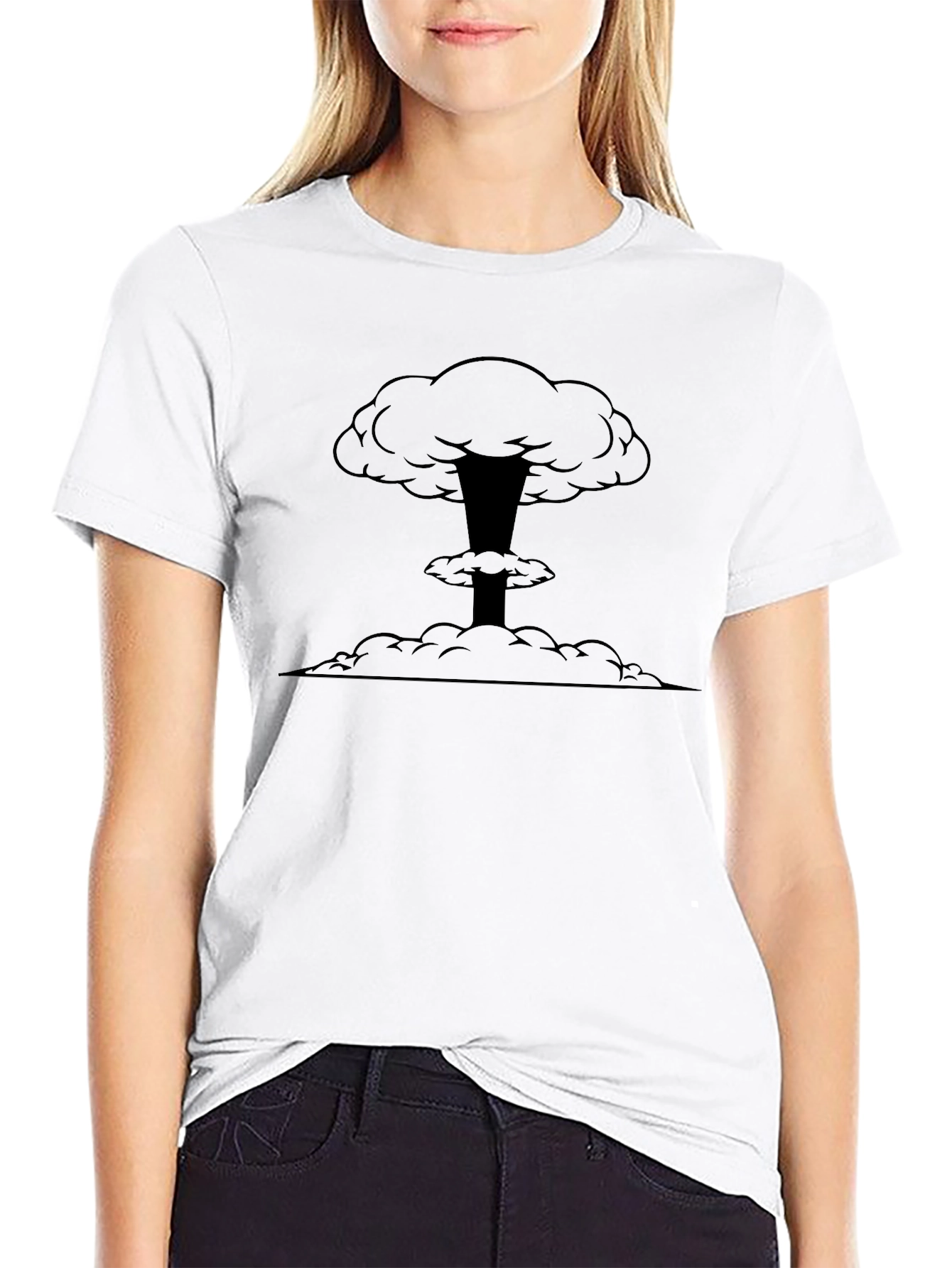 Atomic Cloud Graphic Black T-Shirt